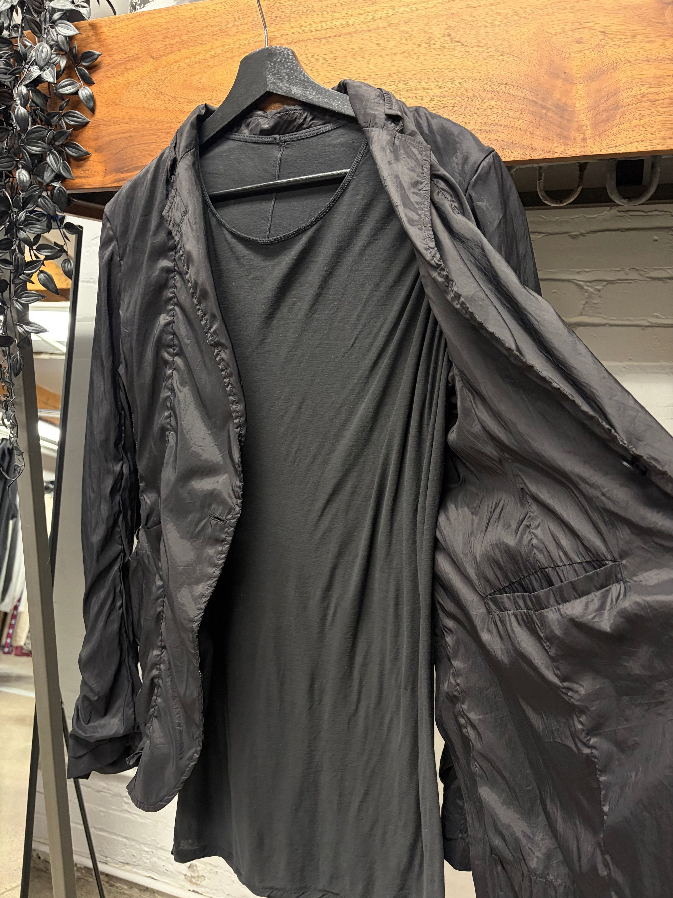 Rick Owens SS2014 Rick Owens ‘Vicious’ Layered Black T-Shirt + Nylon Blazer Size US M / EU 48-50 / 2 - 2 Thumbnail