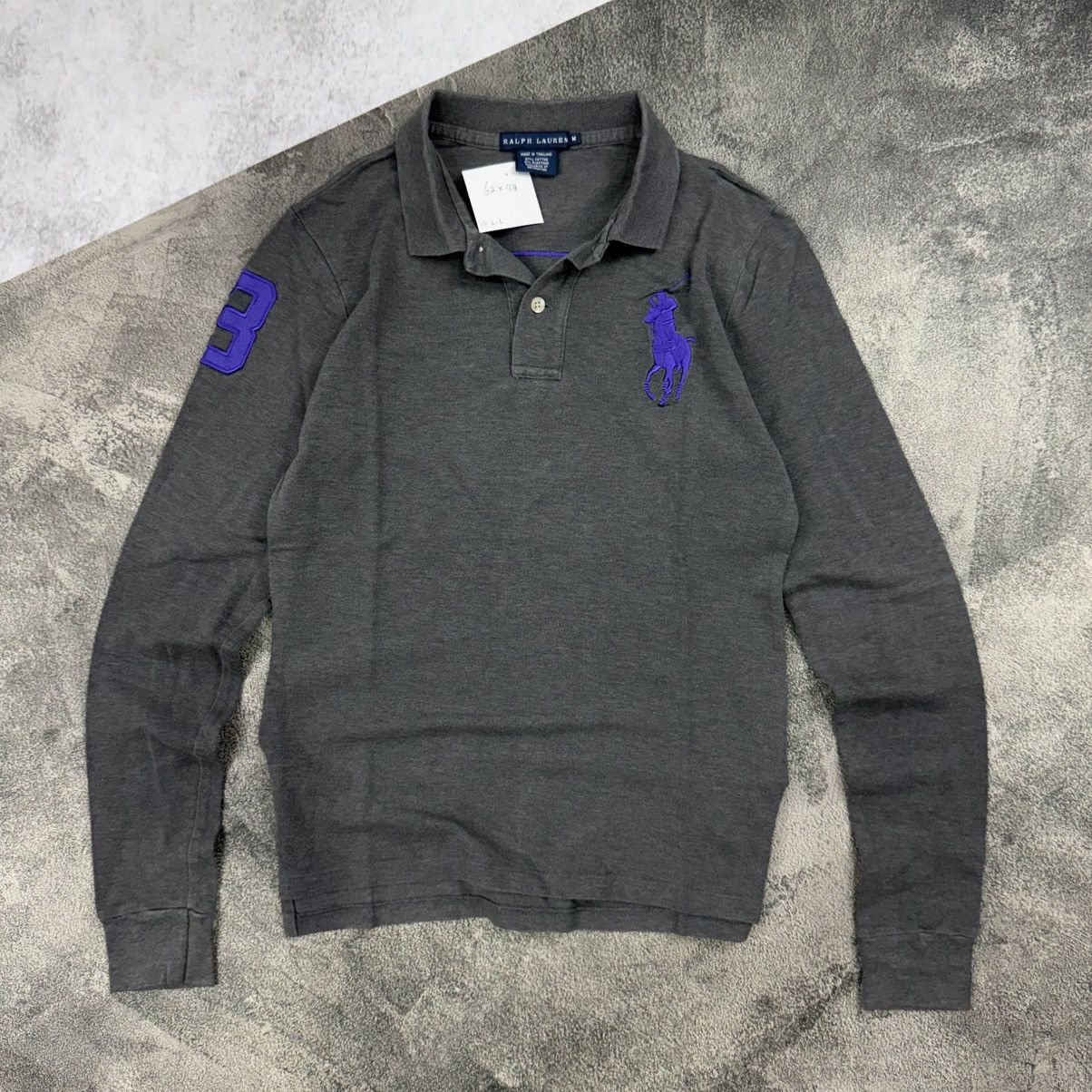 Polo Ralph Lauren POLO RALPH LAUREN grey long poloshirt Size US M / EU 48-50 / 2 - 1 Thumbnail