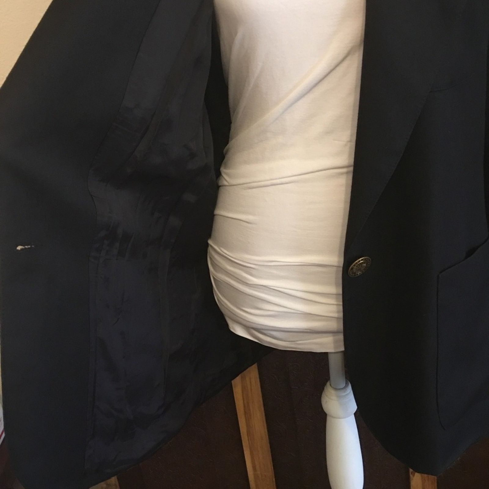 Vintage Vintage 80s EMO dark navy button front suit jacket Size XL / US 12-14 / IT 48-50 - 8 Thumbnail