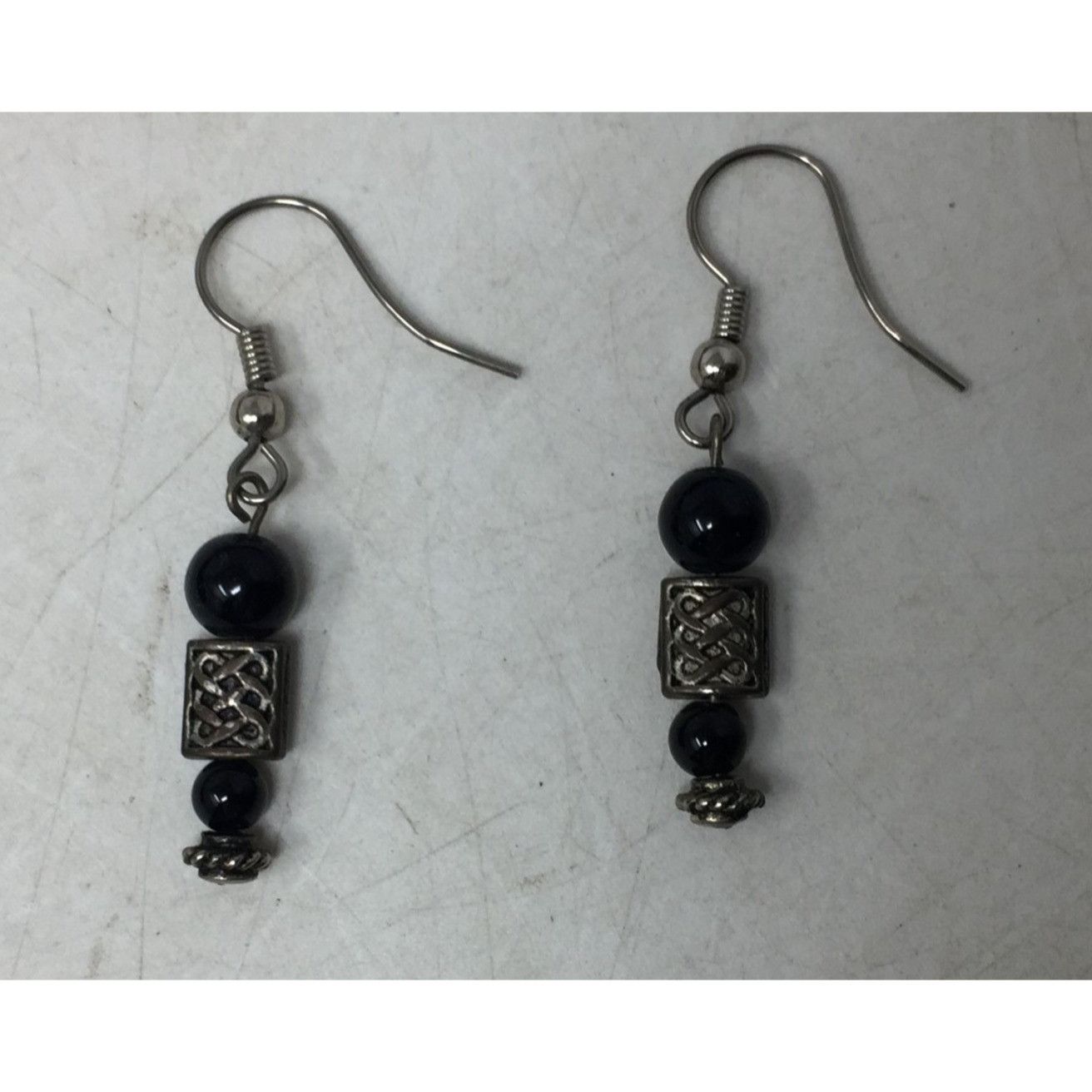 Other Women's Silver and Black Dangle Earrings Size ONE SIZE - 2 Thumbnail