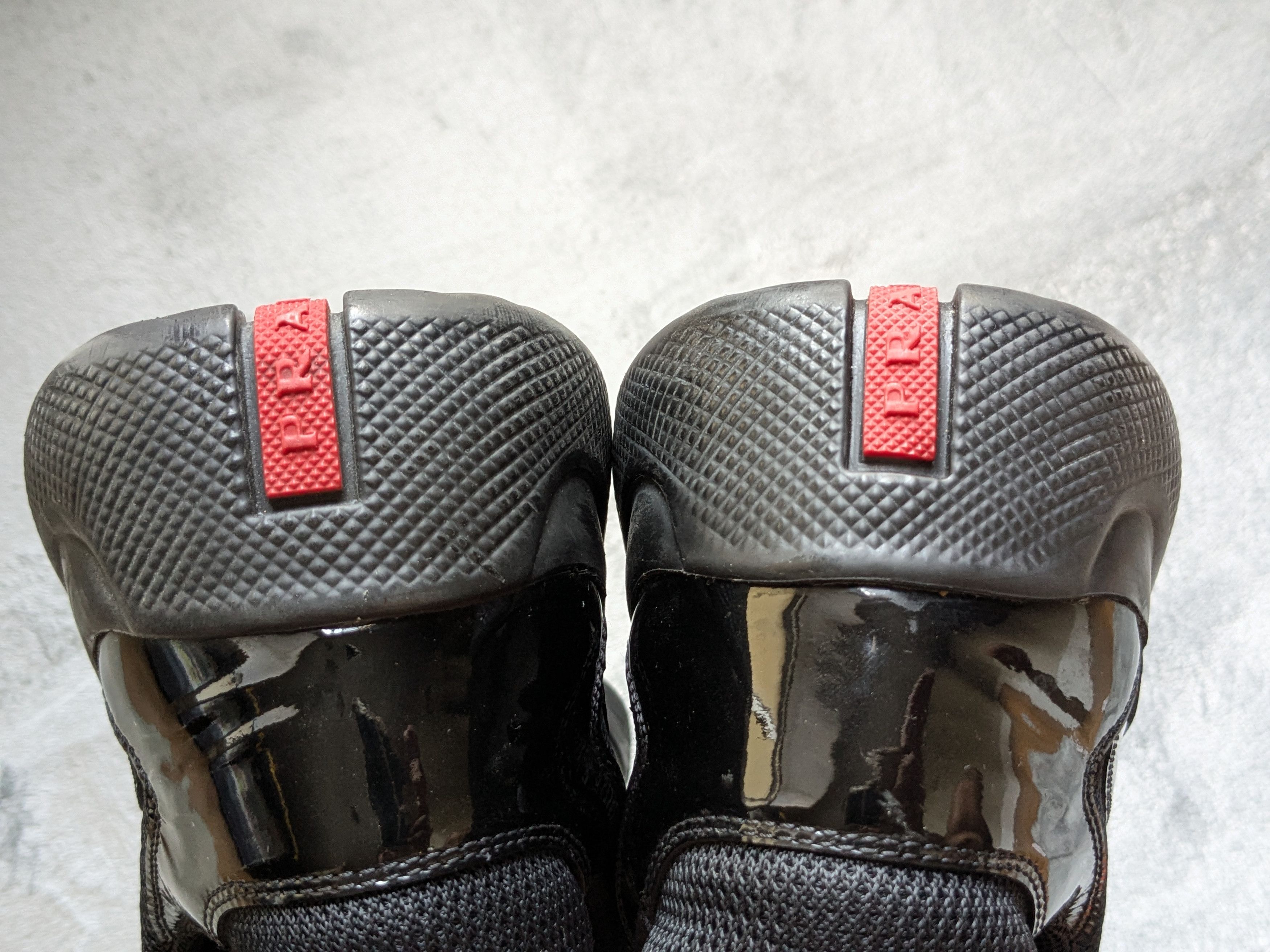 Prada Prada America's Cup Sneakers Black Patent Leather 9.5 Red Size US 9.5 / EU 42-43 - 13 Thumbnail