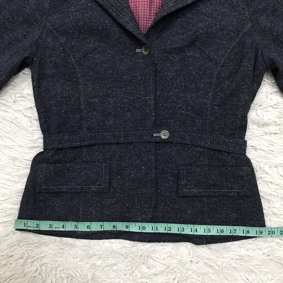 Japanese Brand VINTAGE f.CAMINO TWEED BELTED JACKET COATS Size XS / US 0-2 / IT 36-38 - 17 Thumbnail