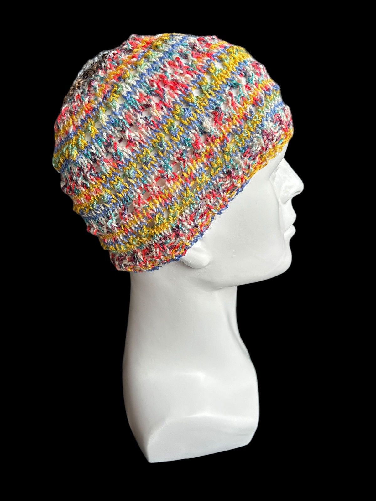 Japanese Brand × Kapital × Vintage Hippies Style Crochet knitted Handmade Beanie Hats Size ONE SIZE - 2 Thumbnail