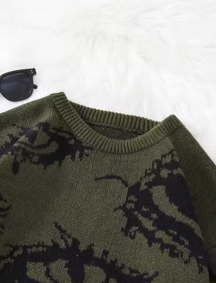 Japanese Brand Abstract Eye Round Neck Knitted Sweater Size US XXL / EU 58 / 5 - 2 Thumbnail
