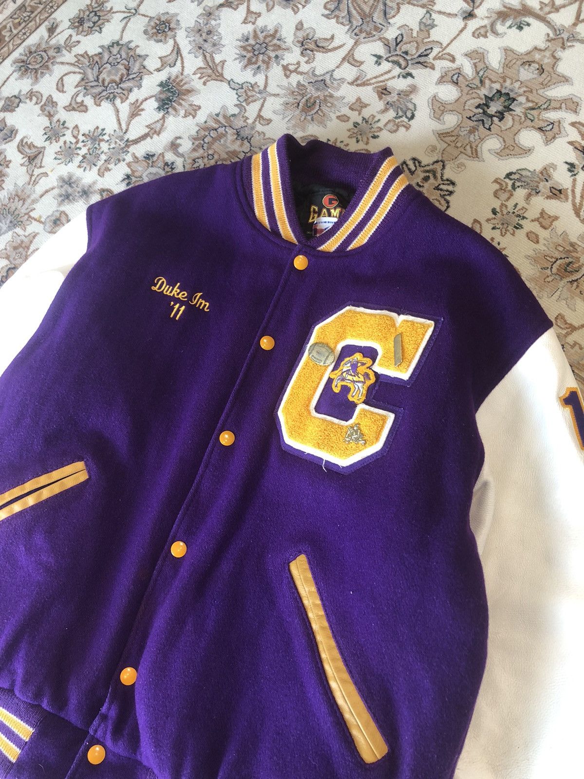Vintage VINTAGE LANCASTER CATHOLIC WRESTLING FOOTBALL VARSITY JACKET Size US L / EU 52-54 / 3 - 3 Thumbnail