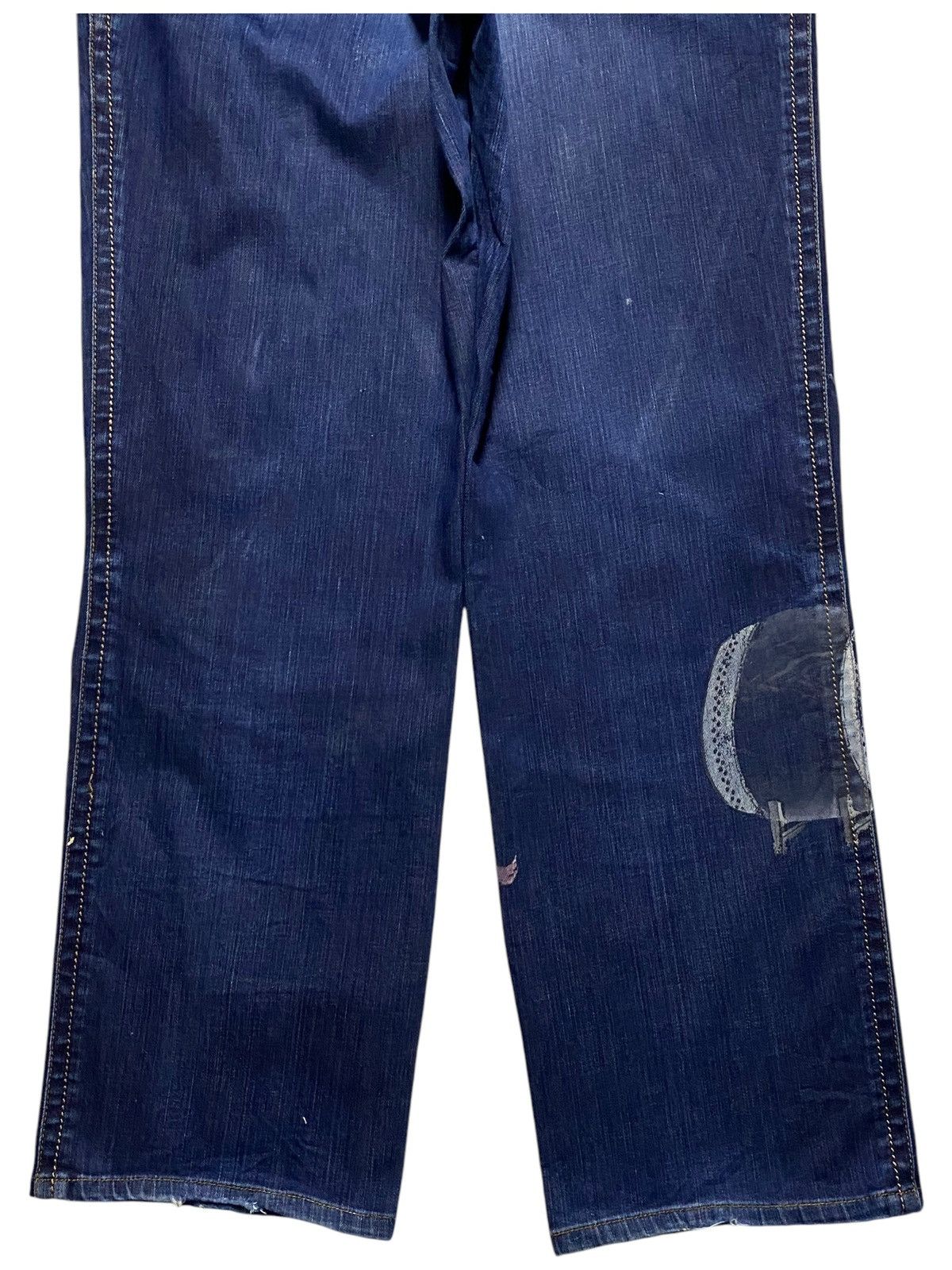 Japanese Brand Vintage Japan Brand Santa fe The Devil Repair Jeans Size US 32 / EU 48 - 6 Thumbnail