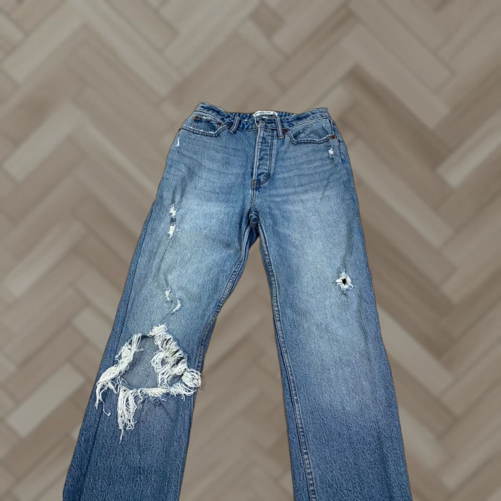Abercrombie & Fitch VINTAGE Abercrombie & Fitch Jeans Women 25 Blue 90s Love High Rise Straight 27 In Inseam Mens? Size 42" / US 20 - 1 Thumbnail