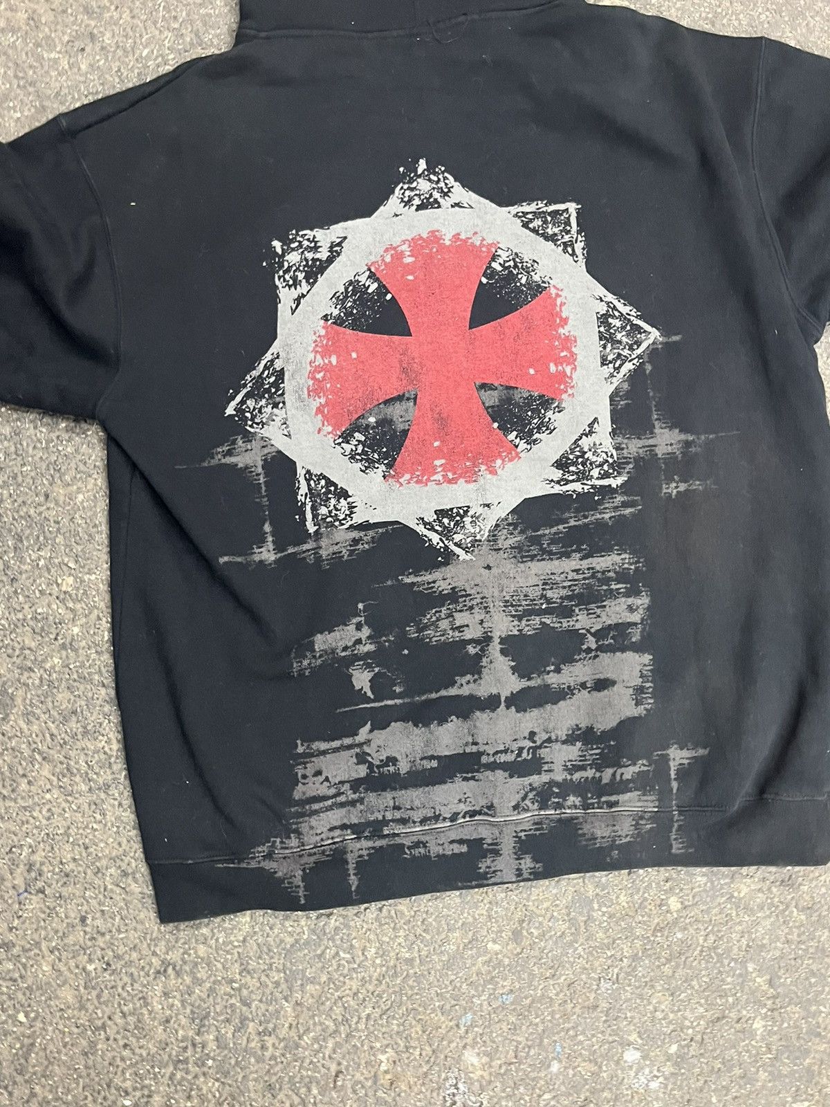 Vintage Y2k black zip up grunge hoodie skater hype cybery2k emo Size US XL / EU 56 / 4 - 7 Thumbnail
