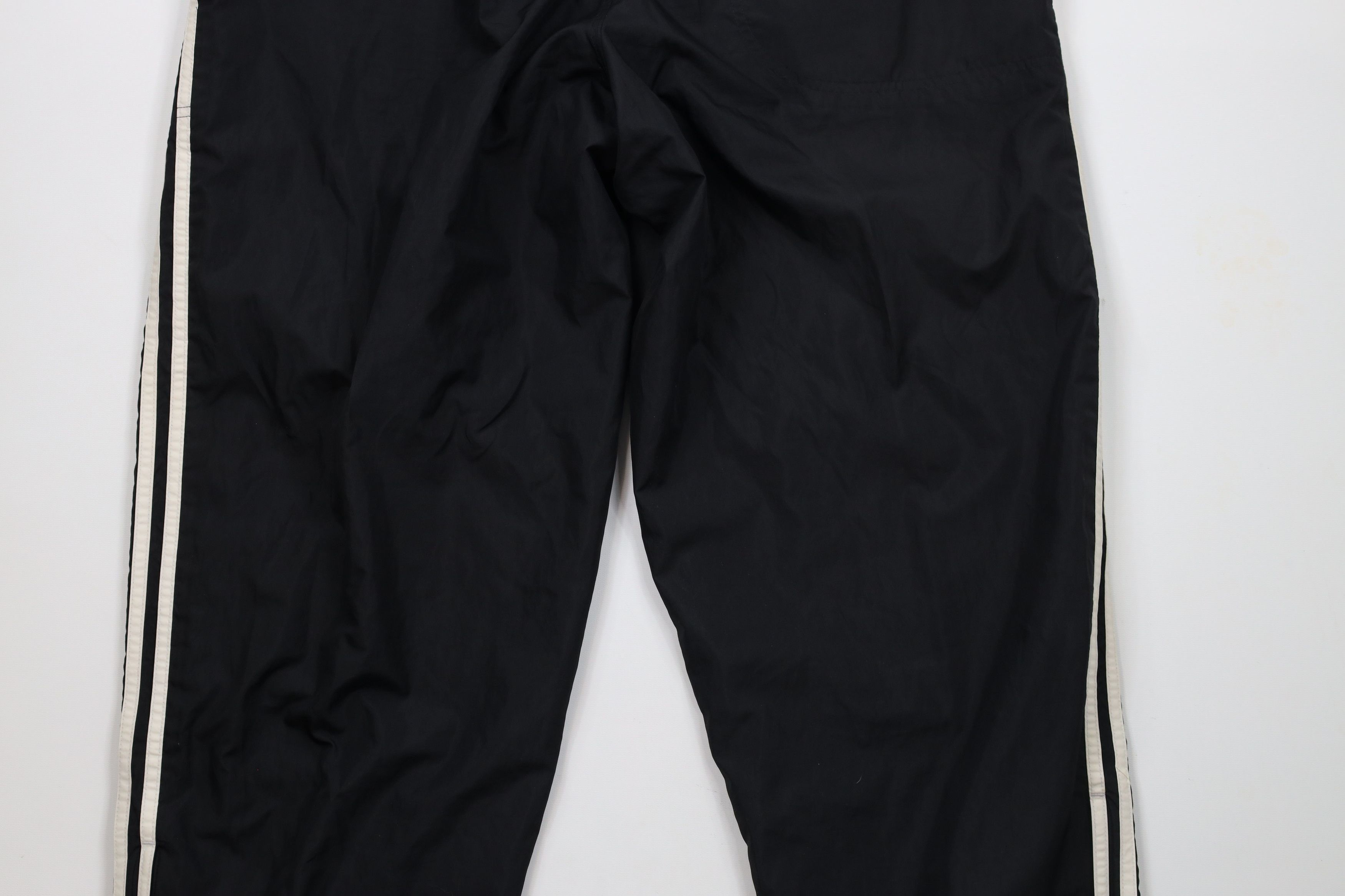 Adidas × Vintage Vintage Adidas Striped Lined Windbreaker Pants Black Size US 38 / EU 54 - 13 Thumbnail