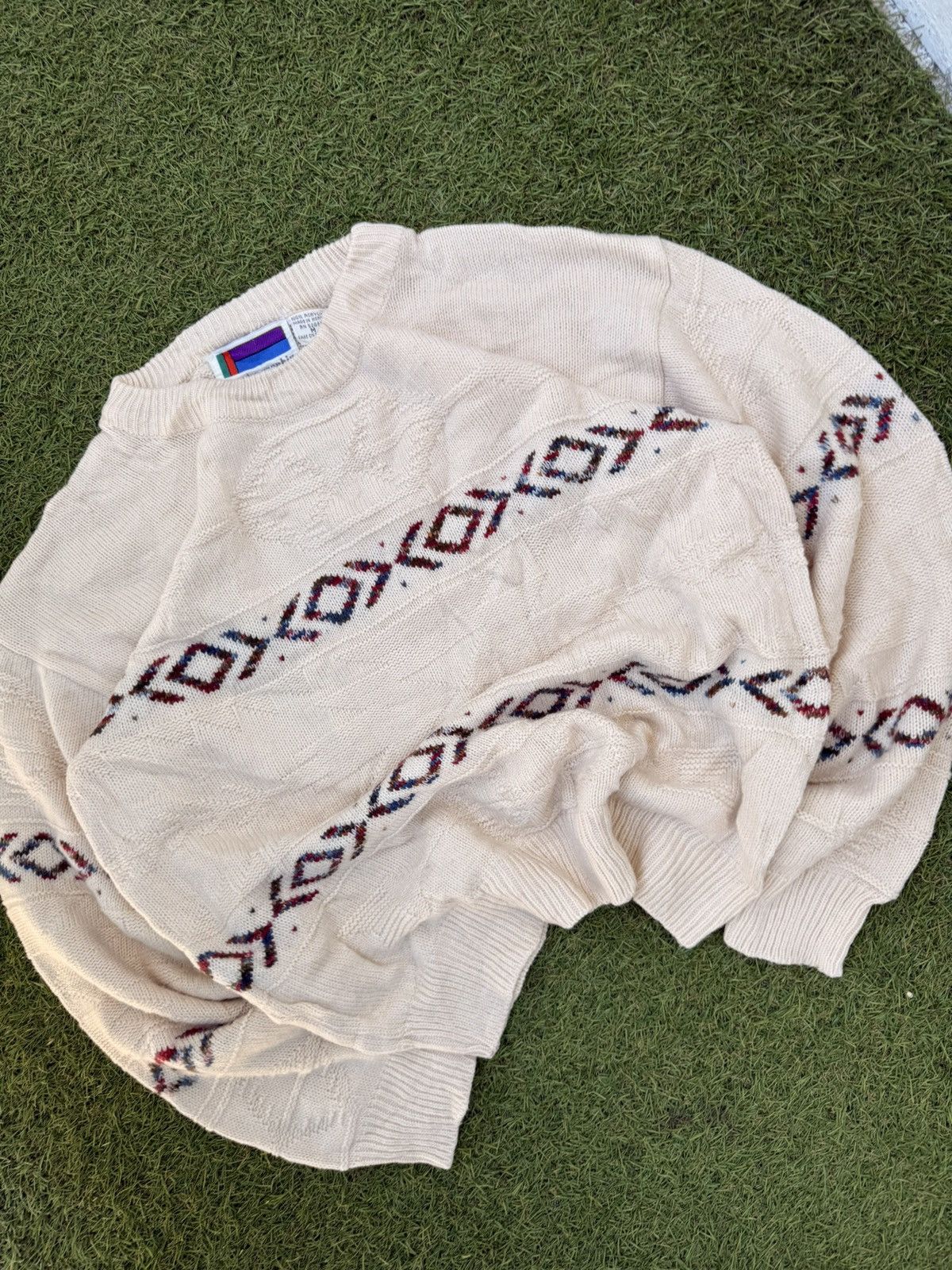 Vintage Vintage 90s Beige Cream coloure Knitted Sweater Size (M) Size US M / EU 48-50 / 2 - 3 Thumbnail