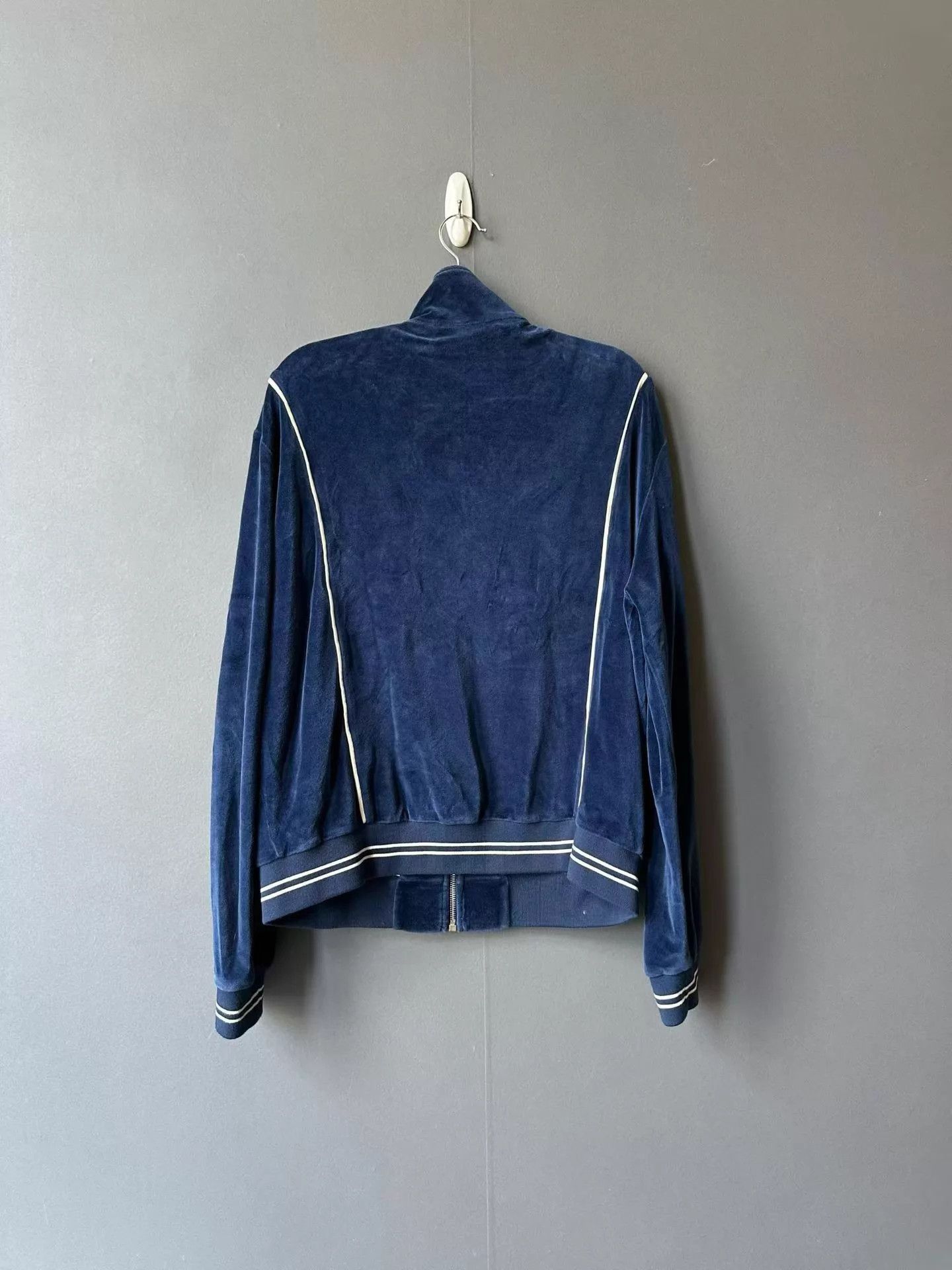 Celine Celine blue velvet jacket L 98 new Size L / US 10 / IT 46 - 2 Thumbnail