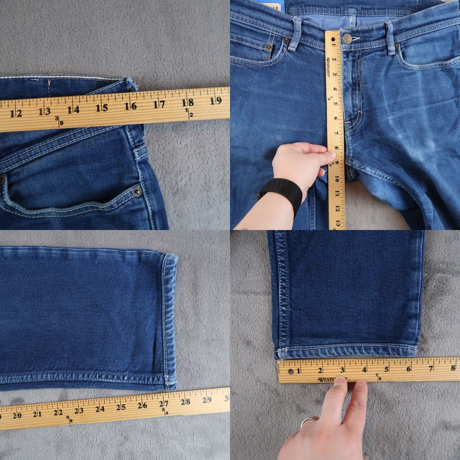 Acne Studios Acne Studios Jeans Slim Skinny 31x32 Dark Blue Denim Designer City Mens Size US 31 - 8 Thumbnail