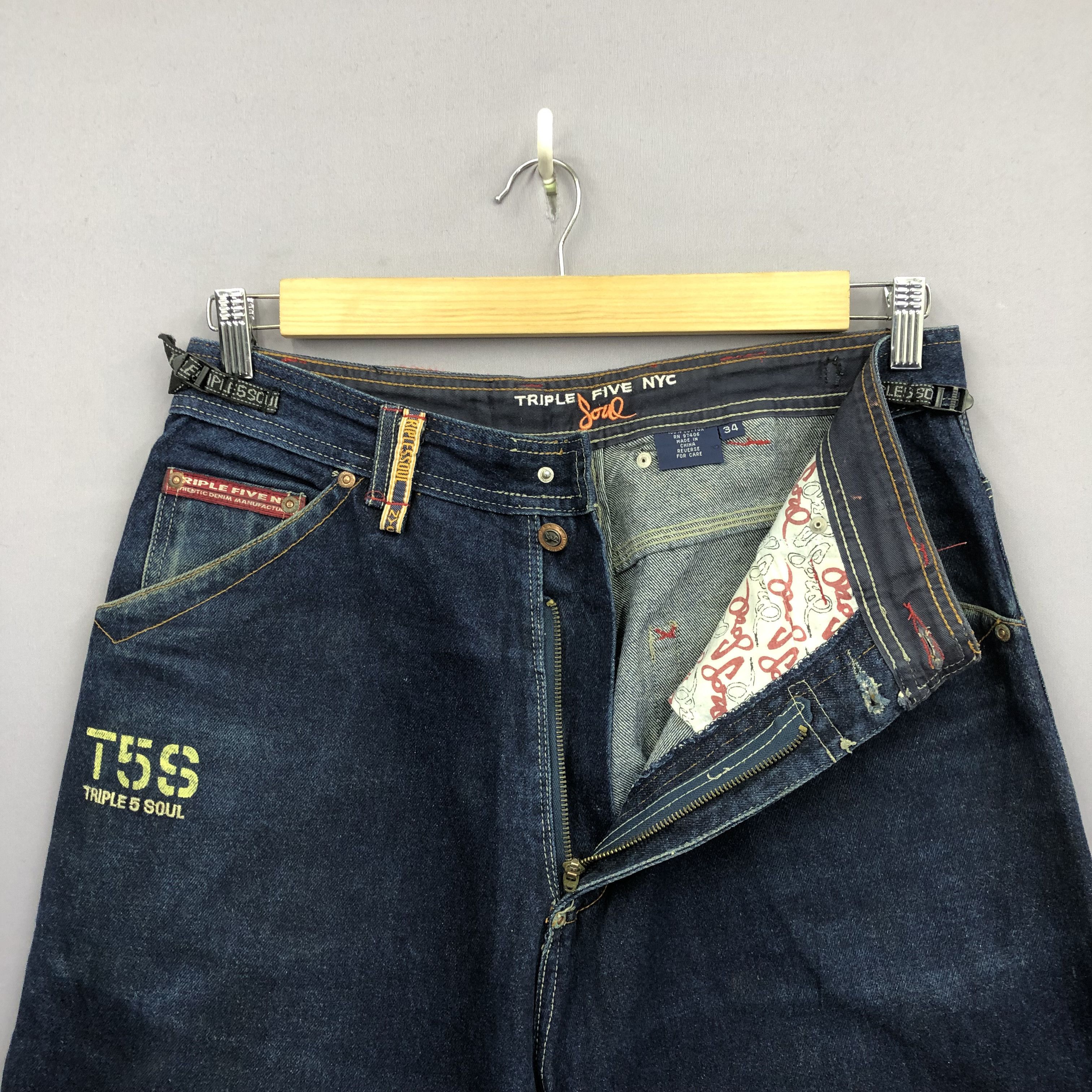 Triple 5 Soul Y2K Triple 5 Baggy Carpenter Skater Japanese Jeans Denim Size US 32 / EU 48 - 9 Thumbnail