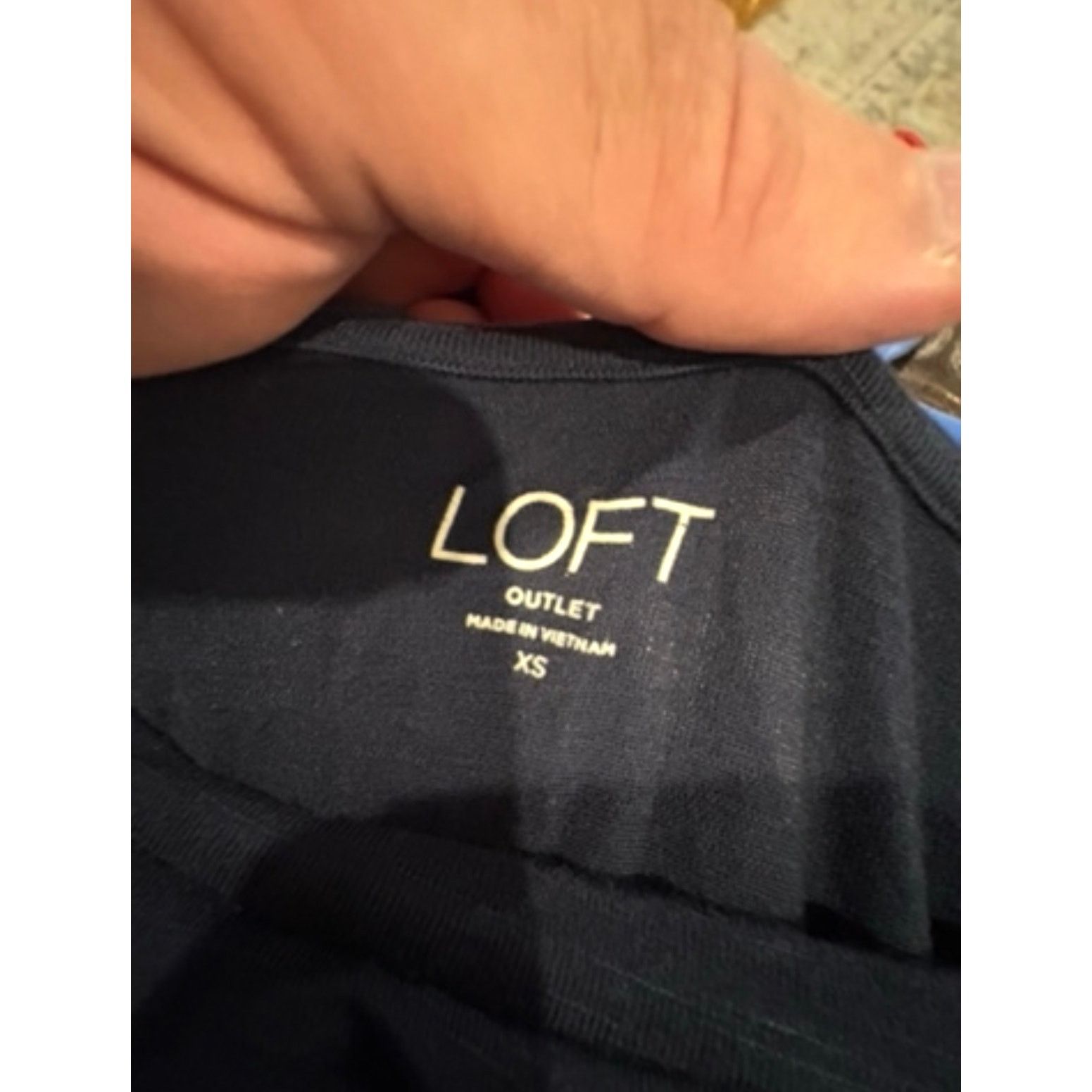 Loft LOFT Outlet Navy Flutter Sleeve Top Women’s XS (0–2) Size XS / US 0-2 / IT 36-38 - 4 Thumbnail