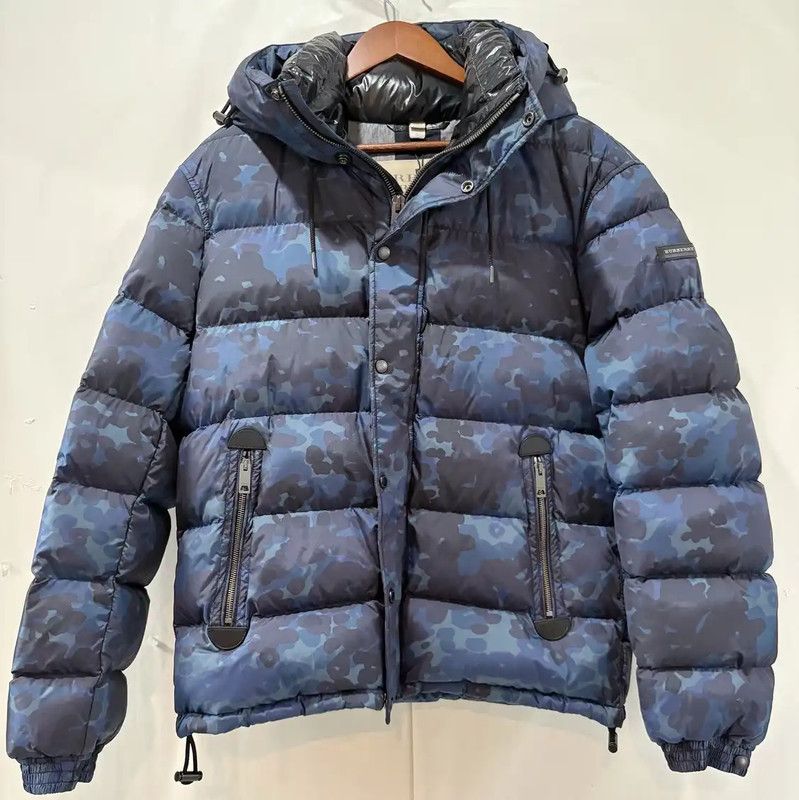 Burberry Burberry Men's Blue Logo Puffer Jacket Size US L / EU 52-54 / 3 - 1 Thumbnail