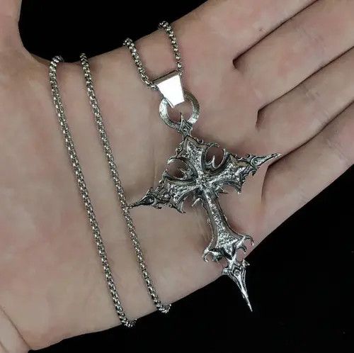 Jewelry Star Cross Chain, Skeleton Cross, Abstract Star Ring Size ONE SIZE - 7 Thumbnail