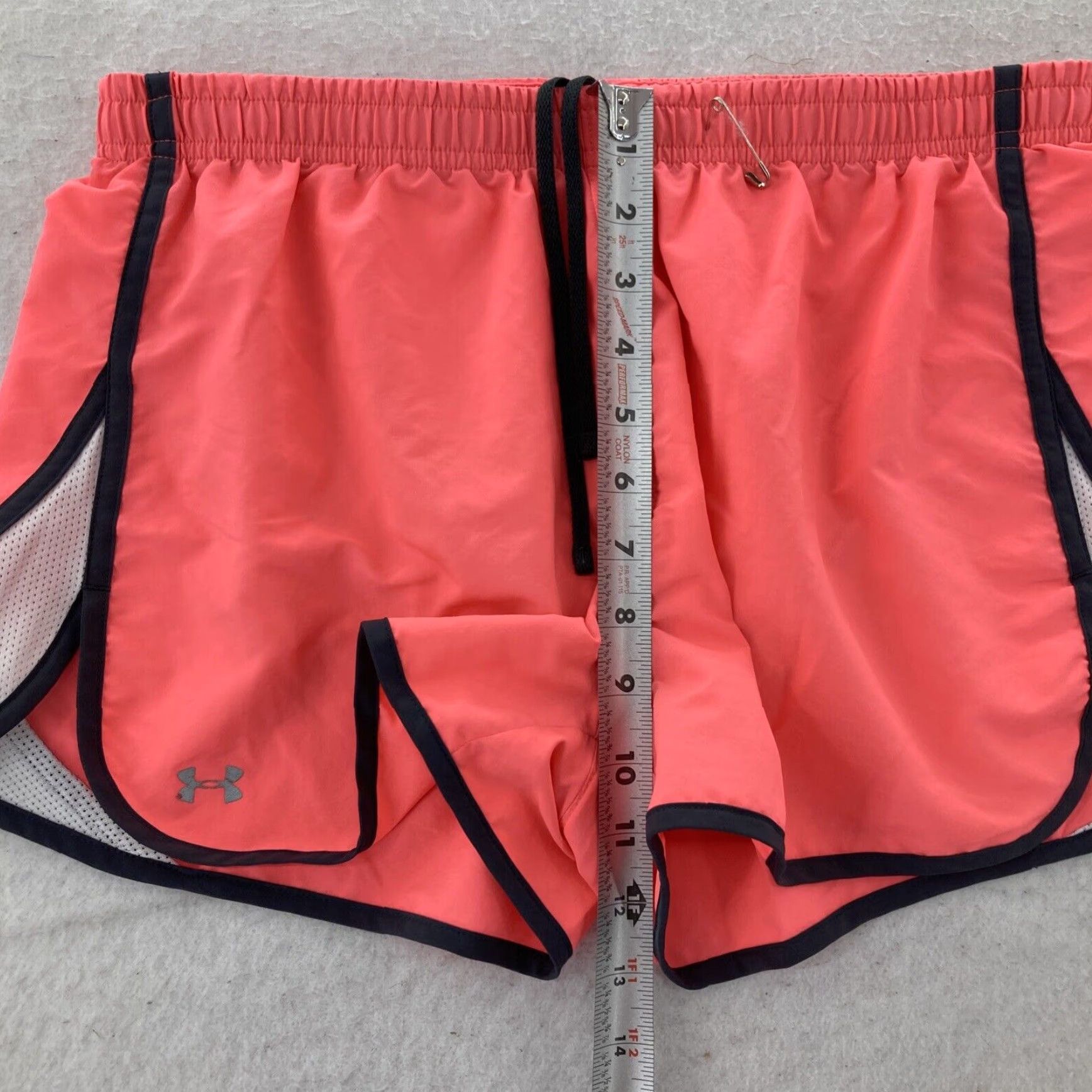 Under Armour Under Armour Women's Large Orange Black Athletic Lined Shorts Size 36" / US 14 / IT 50 - 4 Thumbnail