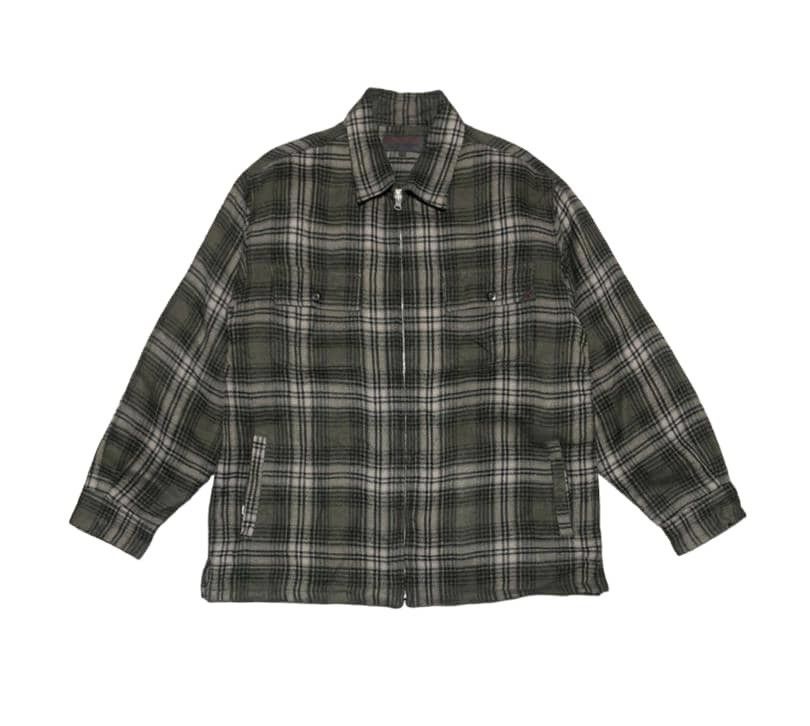 image of Archival Clothing x Flannel Vintage 90's Zipper Flannel Shirt Jacket By Roller Gear (Size Large)