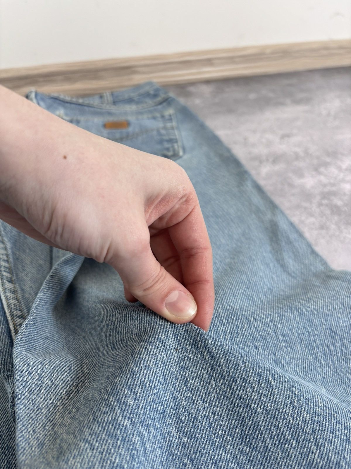 Carhartt Vintage Carhartt Faded Light Blue Denim Jeans B17 DST Size US 33 - 5 Thumbnail