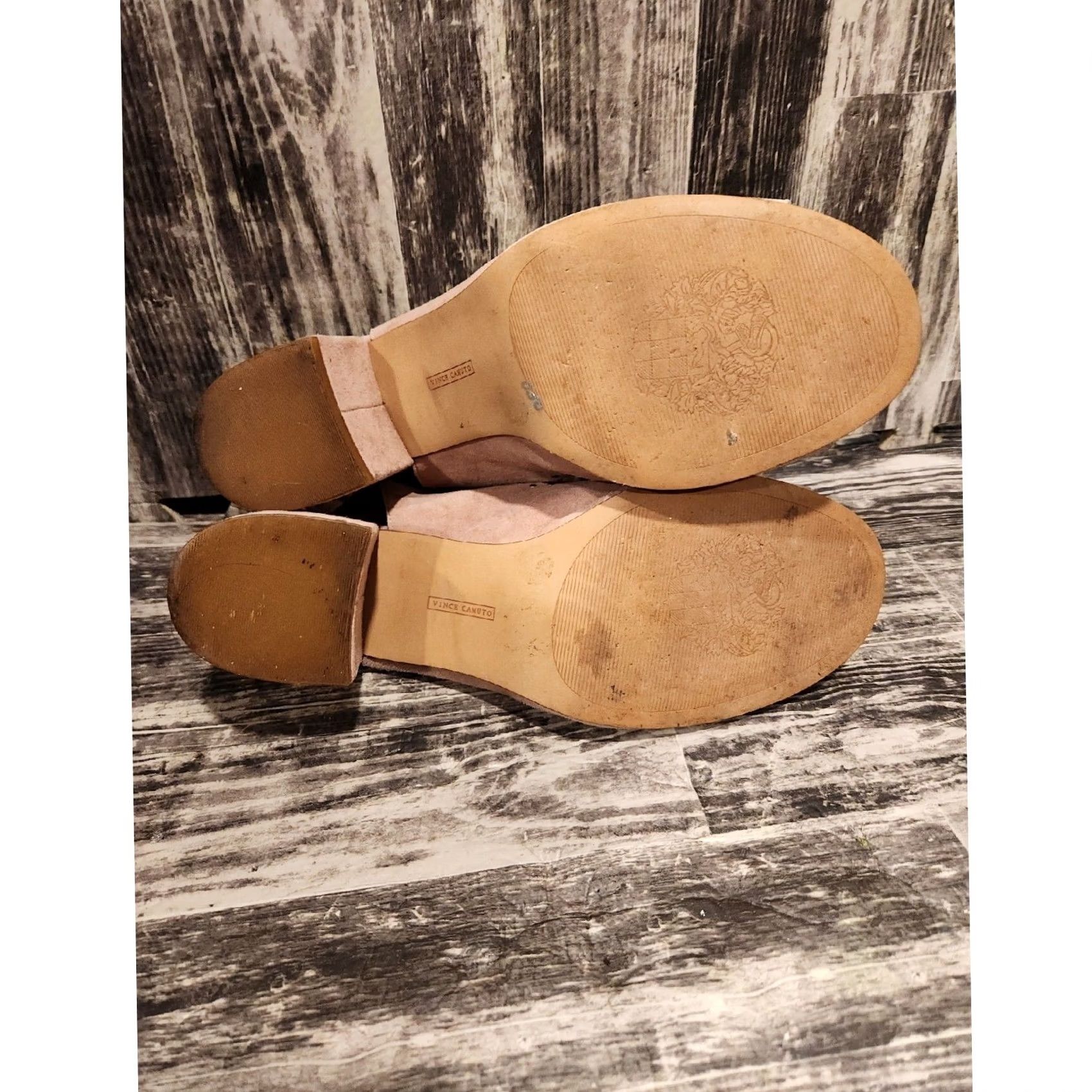 Vince Camuto Vince Camuto Blush Pink Suede Lace Up Studded Peep Toe Block Heel Sandals Womens Size US 10 / IT 40 - 6 Thumbnail