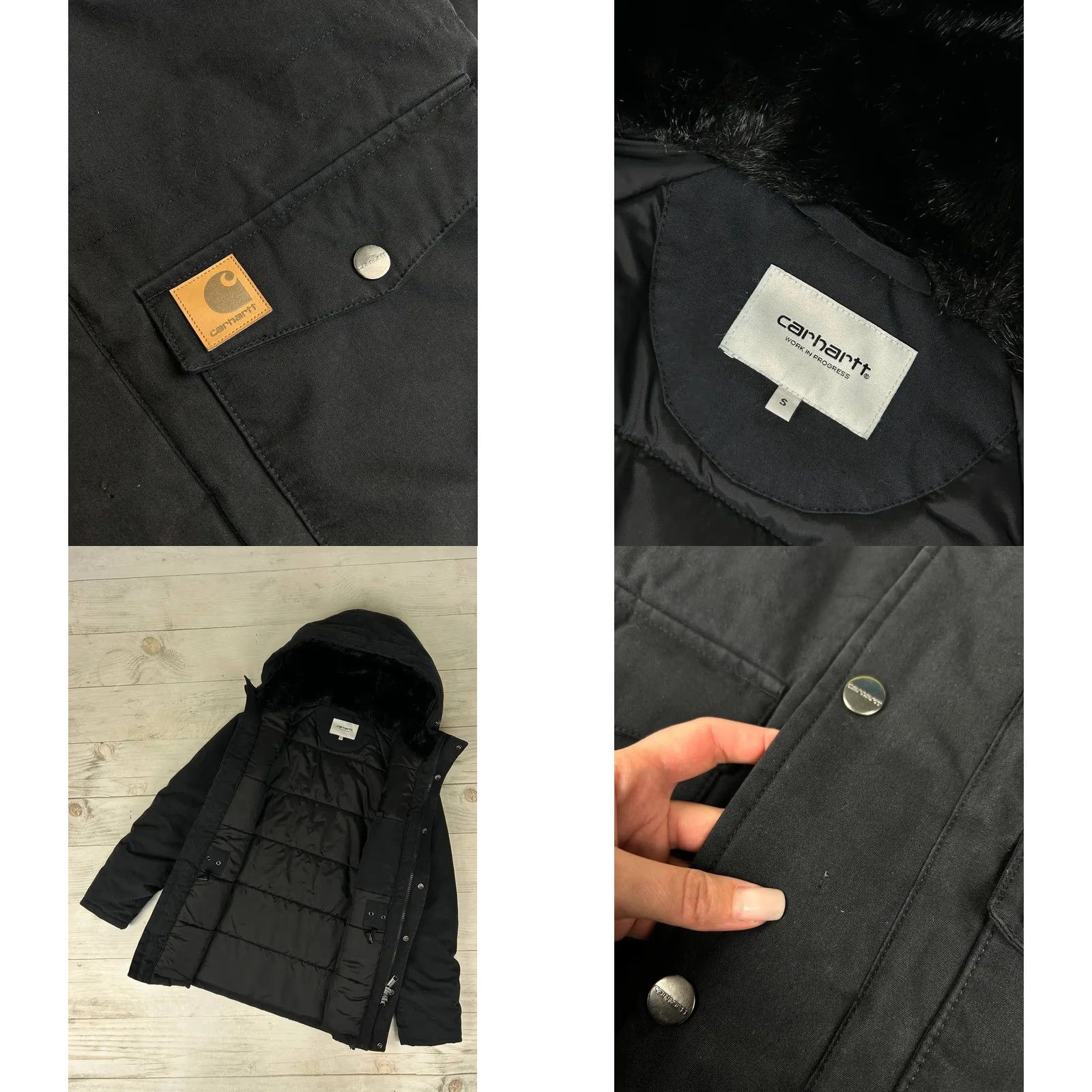 Carhartt VINTAGE Carhartt WIP Trapper Parka Jacket Men Size S Black Size US S / EU 44-46 / 1 - 8 Thumbnail
