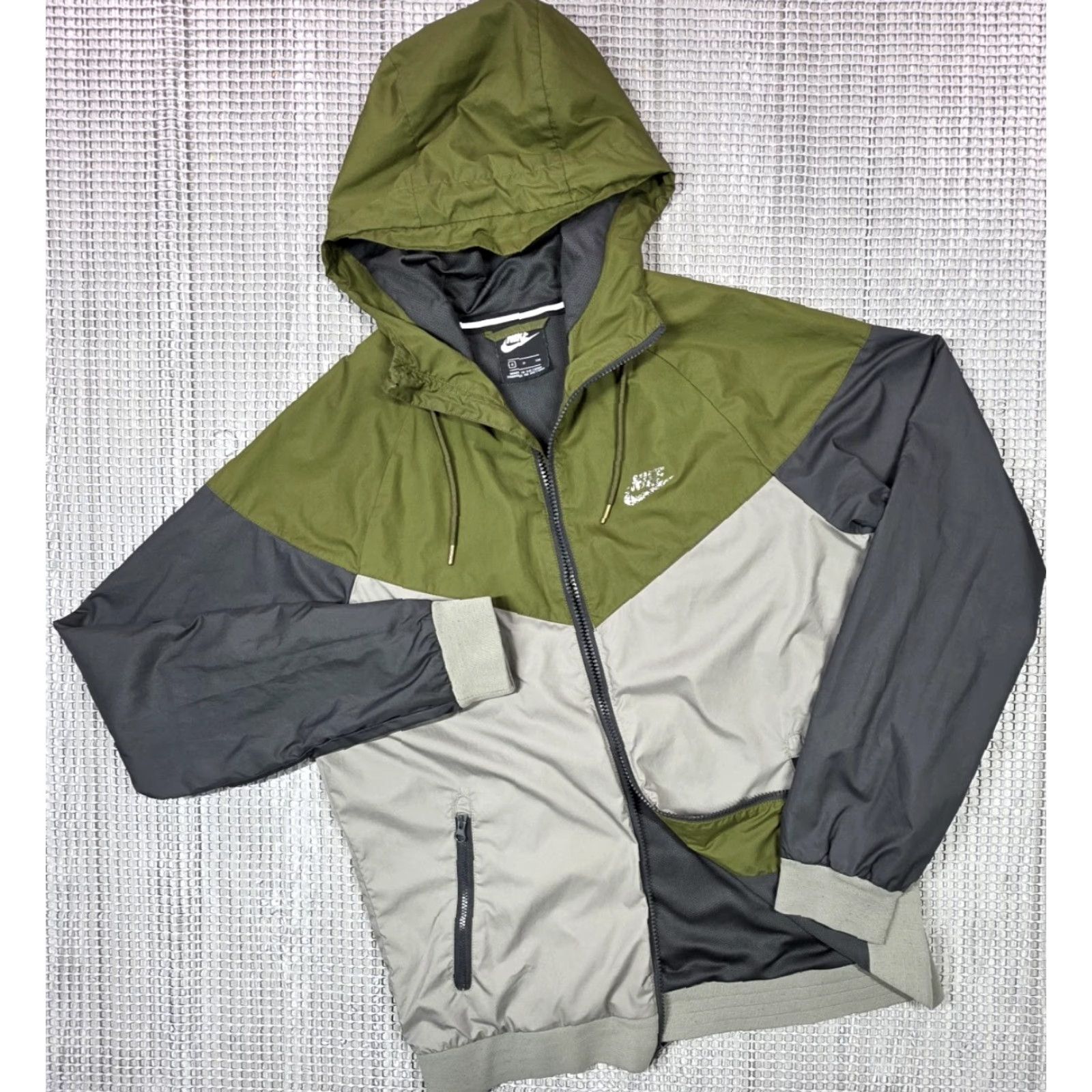 Nike Nike WindRunner Jacket Mens S Green Colorblock Hooded Full Zip Logo Size US S / EU 44-46 / 1 - 2 Thumbnail