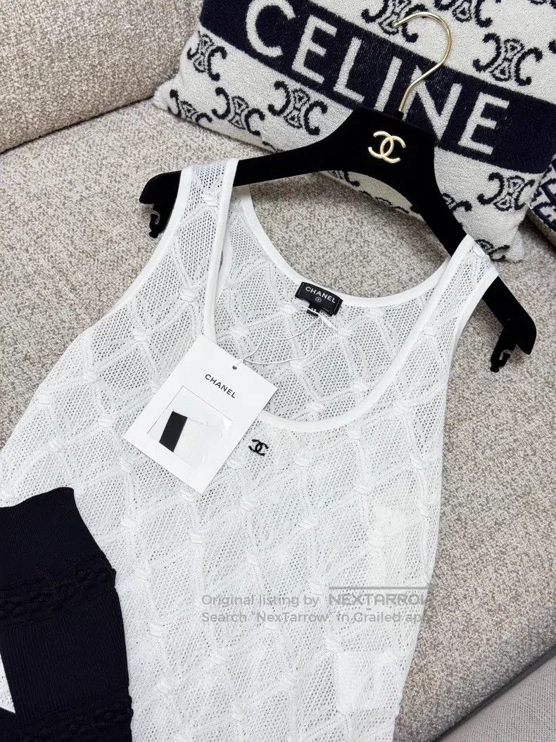 Chanel Chanel Black and white stitching hollow dress Size XS / US 0-2 / IT 36-38 - 2 Thumbnail