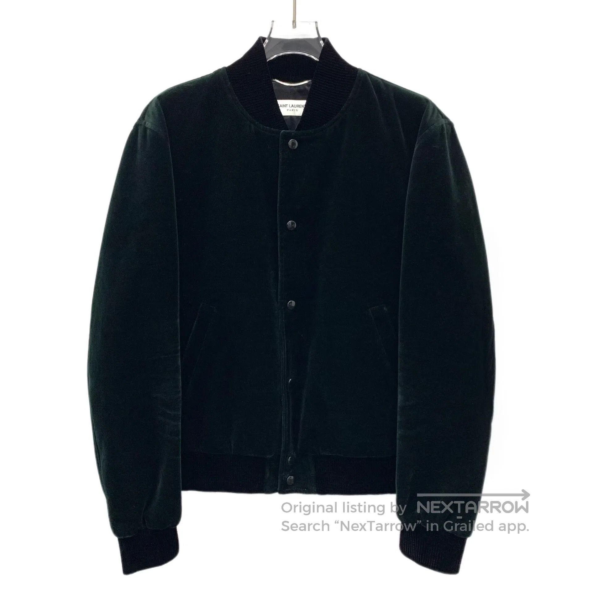 Saint Laurent Paris Saint Laurent Paris Olive Green Cotton Stand Collar Single Size US M / EU 48-50 / 2 - 1 Thumbnail