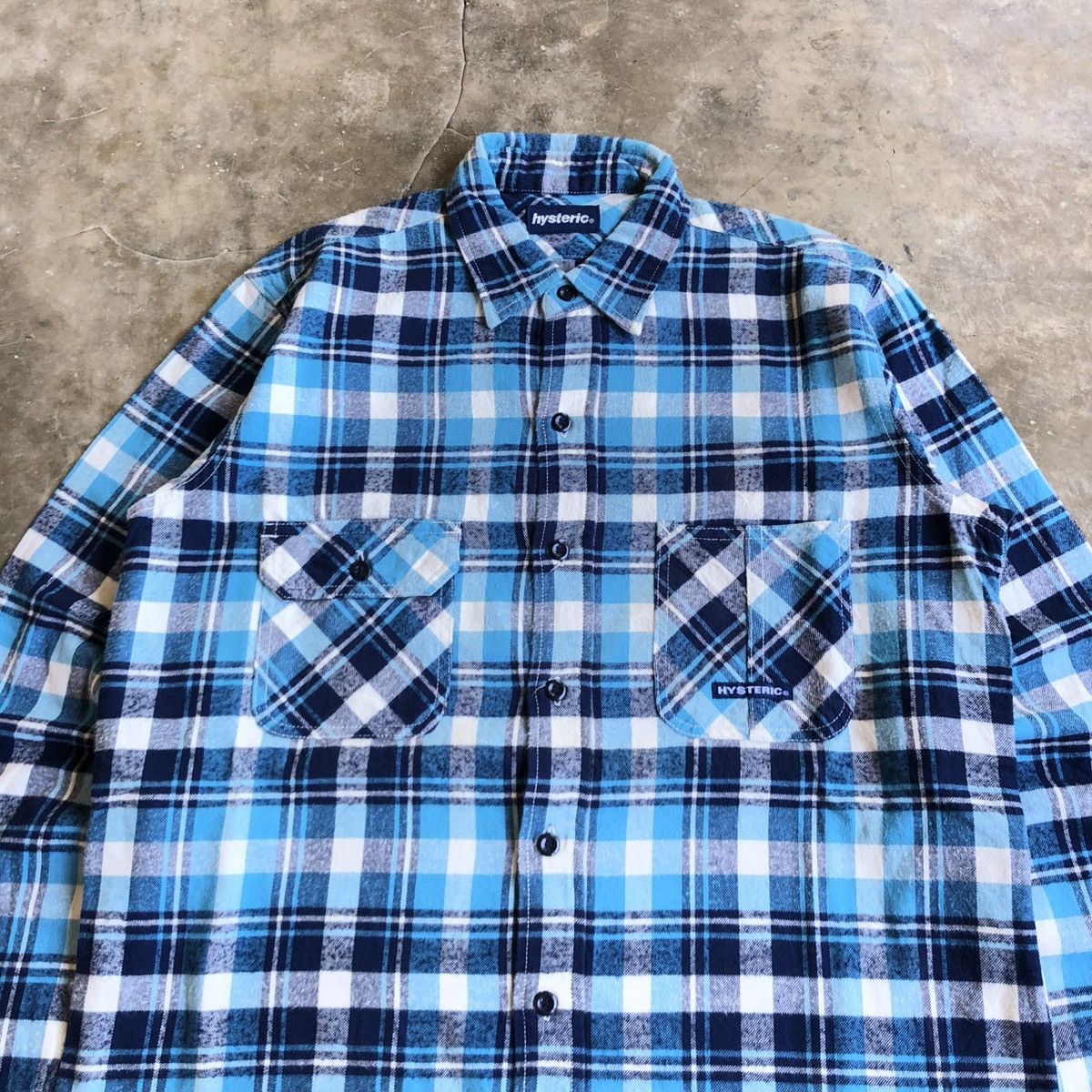 Hysteric Glamour Vintage Hysteric Glamour Veterano Flanel Plaid Shirt Blue Size US L / EU 52-54 / 3 - 2 Thumbnail