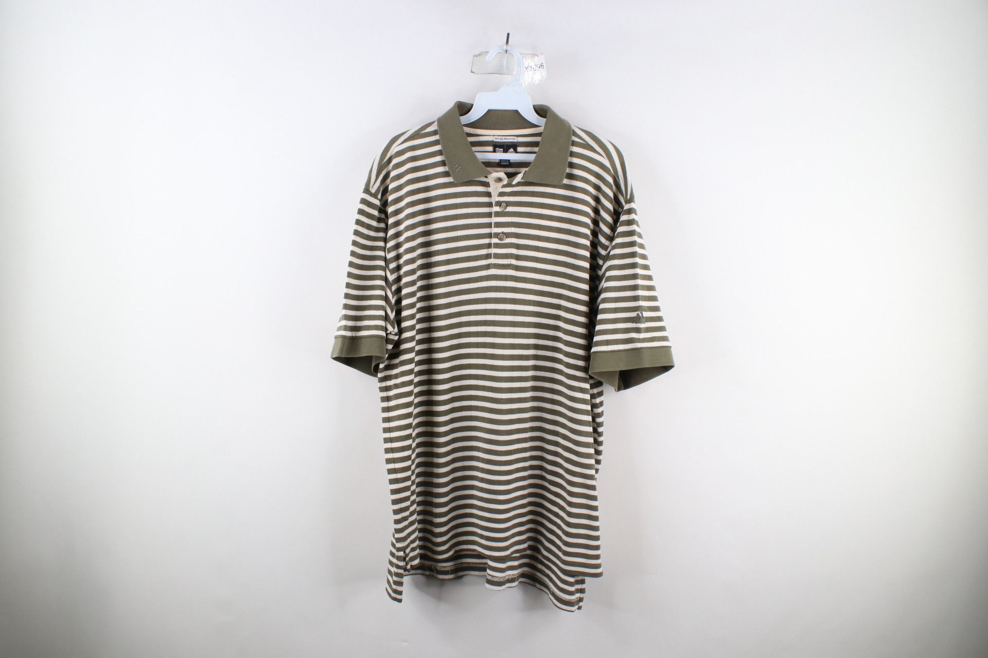 Vintage Vintage Adidas Golf Faded Striped Collared Polo Shirt Green Size US XL / EU 56 / 4 - 1 Thumbnail