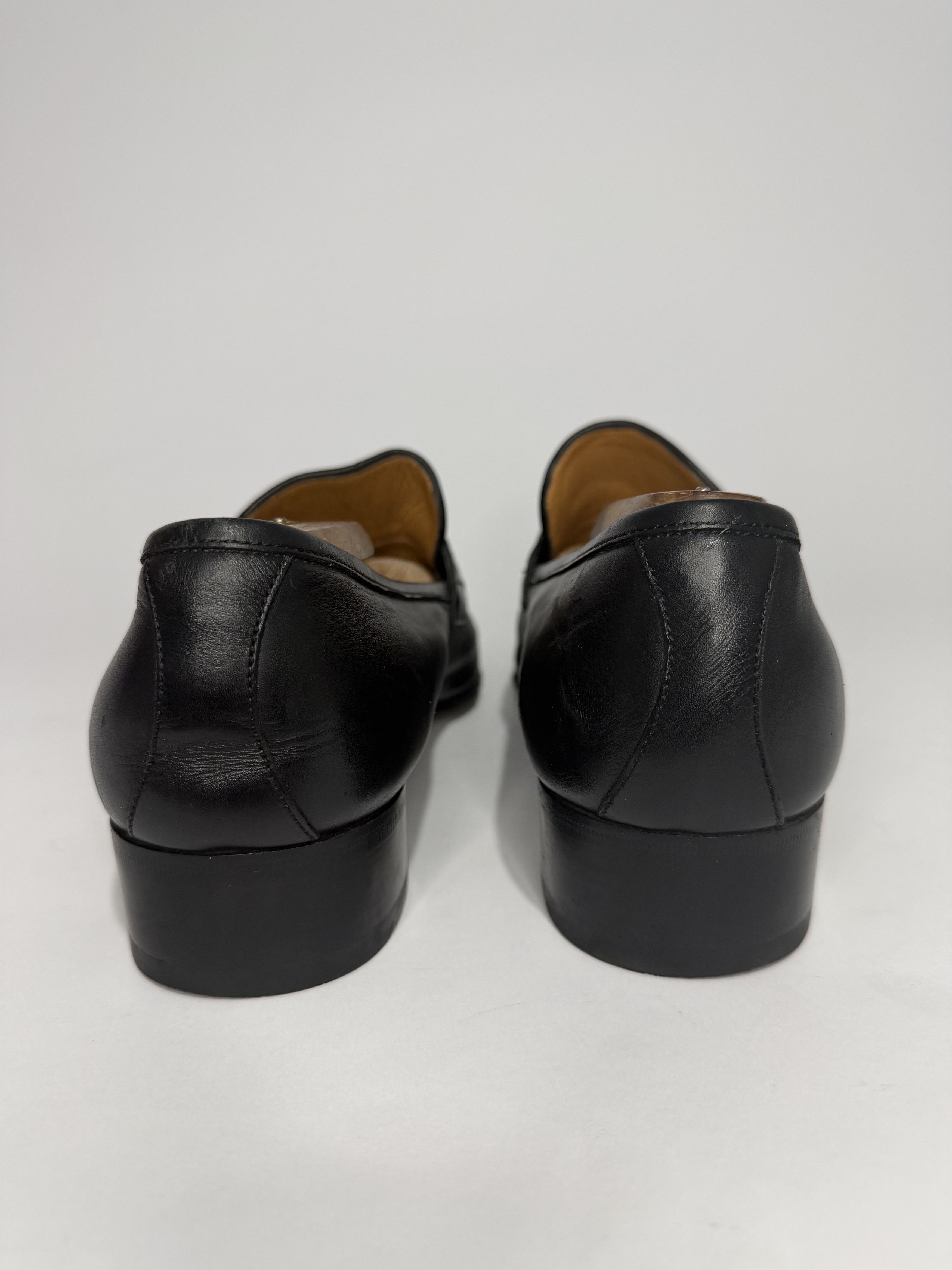 Gucci Gucci Black Leather Web GG Detailed Tassel Loafers Size US 10 / EU 43 - 5 Thumbnail