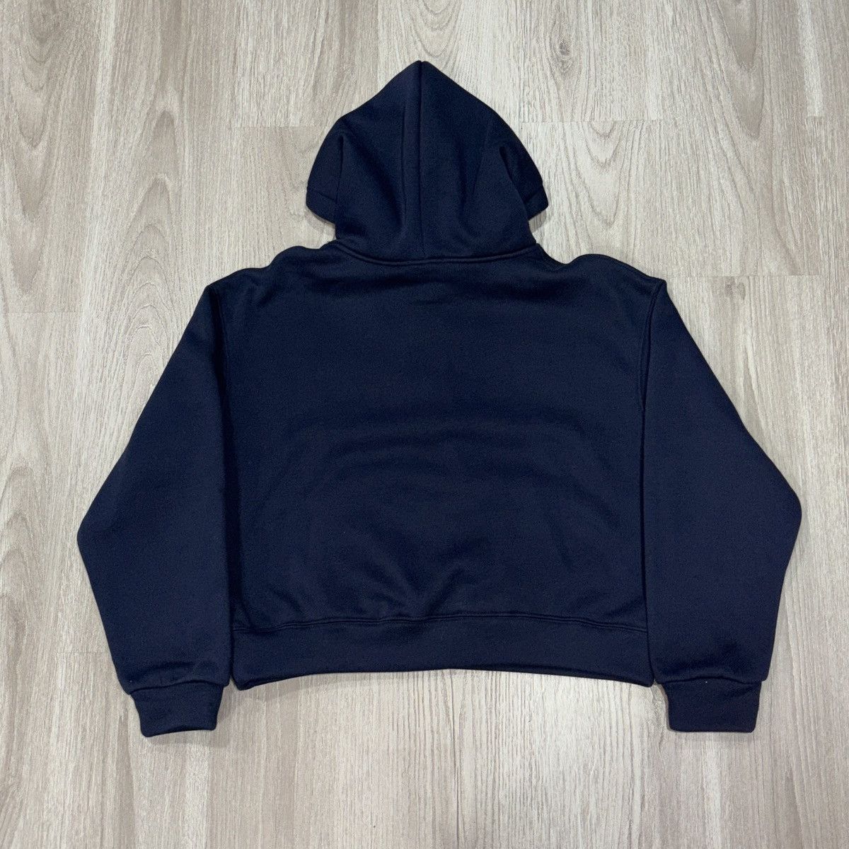 Other Womens L Cropped Hoodie Navy Blue Fleece Lined Cozy Size L / US 10 / IT 46 - 3 Thumbnail