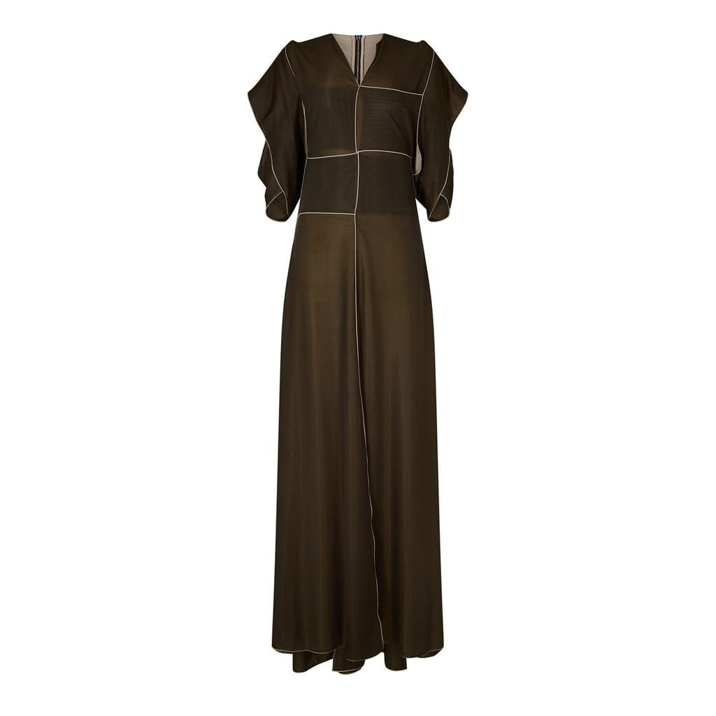 Bottega Veneta Bottega Veneta V-Neck Maxi Corsetry Dress in Green Size XS / US 0-2 / IT 36-38 - 2 Thumbnail