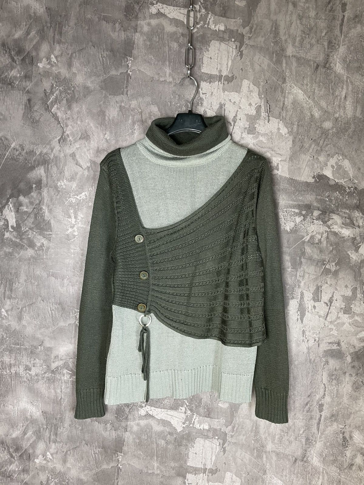 Japanese Brand Avant Garde Abstract Design Knit Y2K Sweater Size M / US 6-8 / IT 42-44 - 1 Thumbnail