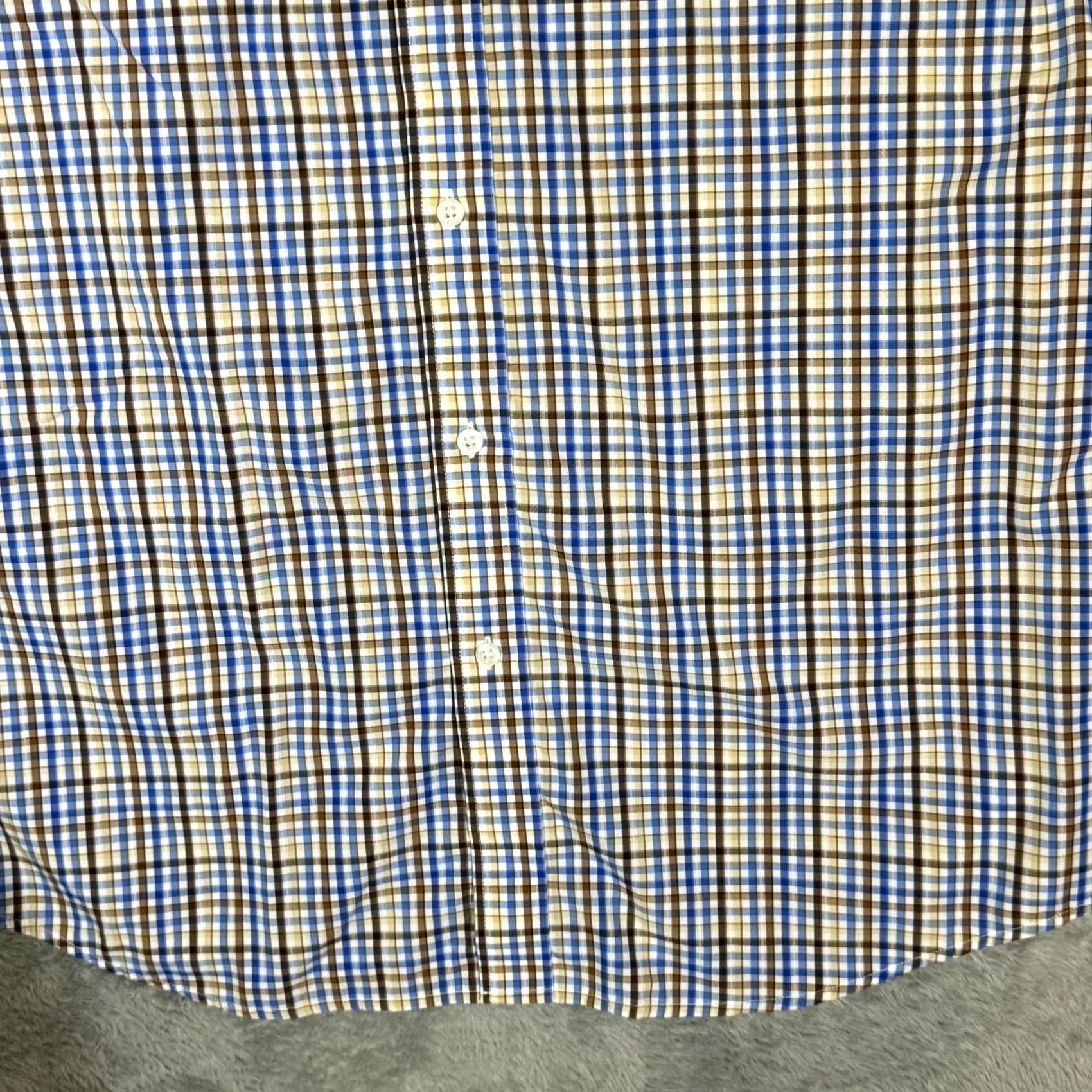 CO Moxie & Co Shirt Men Medium Blue Plaid Short Sleeve Button-Down Casual Size US M / EU 48-50 / 2 - 6 Thumbnail