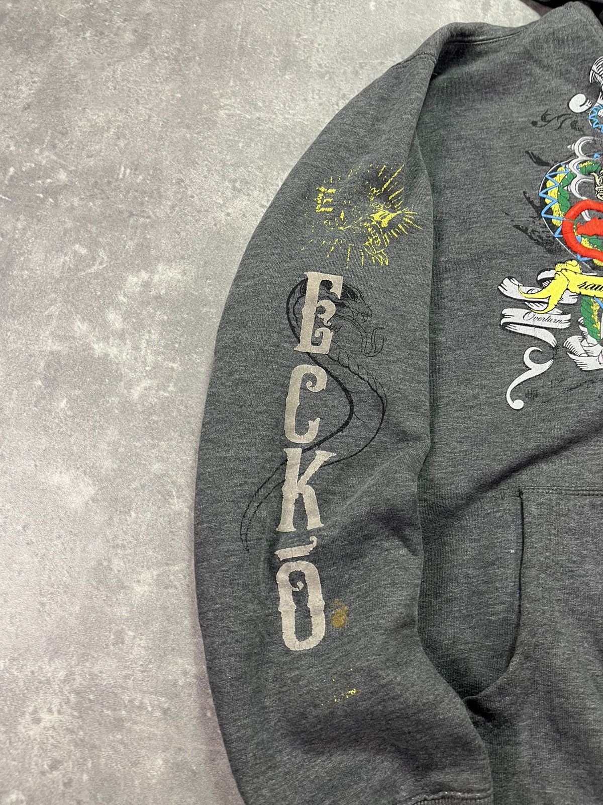 Ecko Unltd. 2000s Ecko Unltd. Distressed Faded Printed Y2K Zip Hoodie L Size US L / EU 52-54 / 3 - 6 Thumbnail