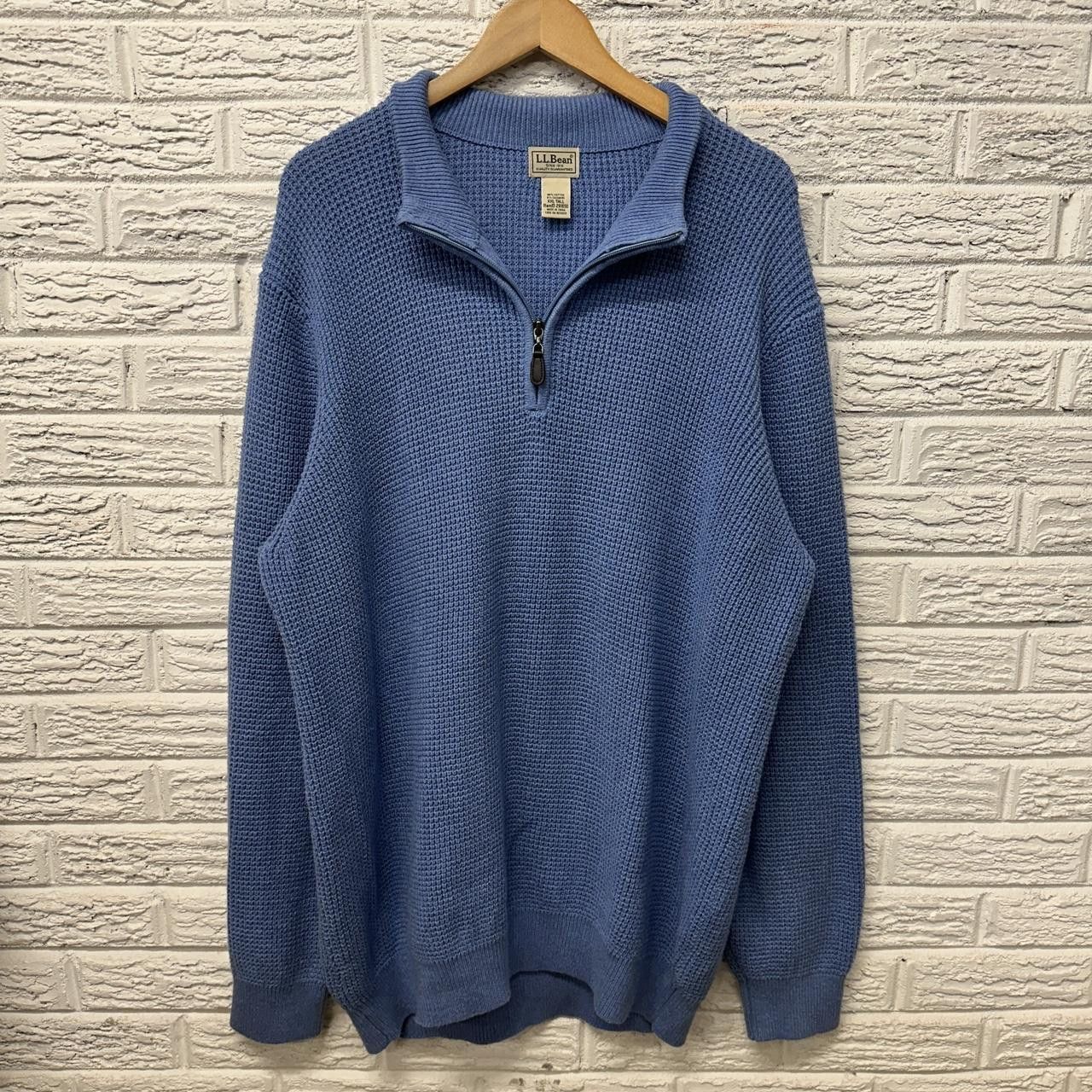 L.L. Bean Vintage L.L. Bean 1/4 Zip Sweater Blue XXL Tall Size US XXL / EU 58 / 5 - 2 Thumbnail