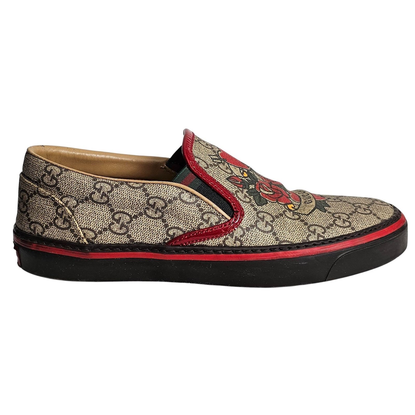 Gucci Gucci GG Supreme coated canvas slip-on loafers Size US 6 / IT 36 - 8 Thumbnail