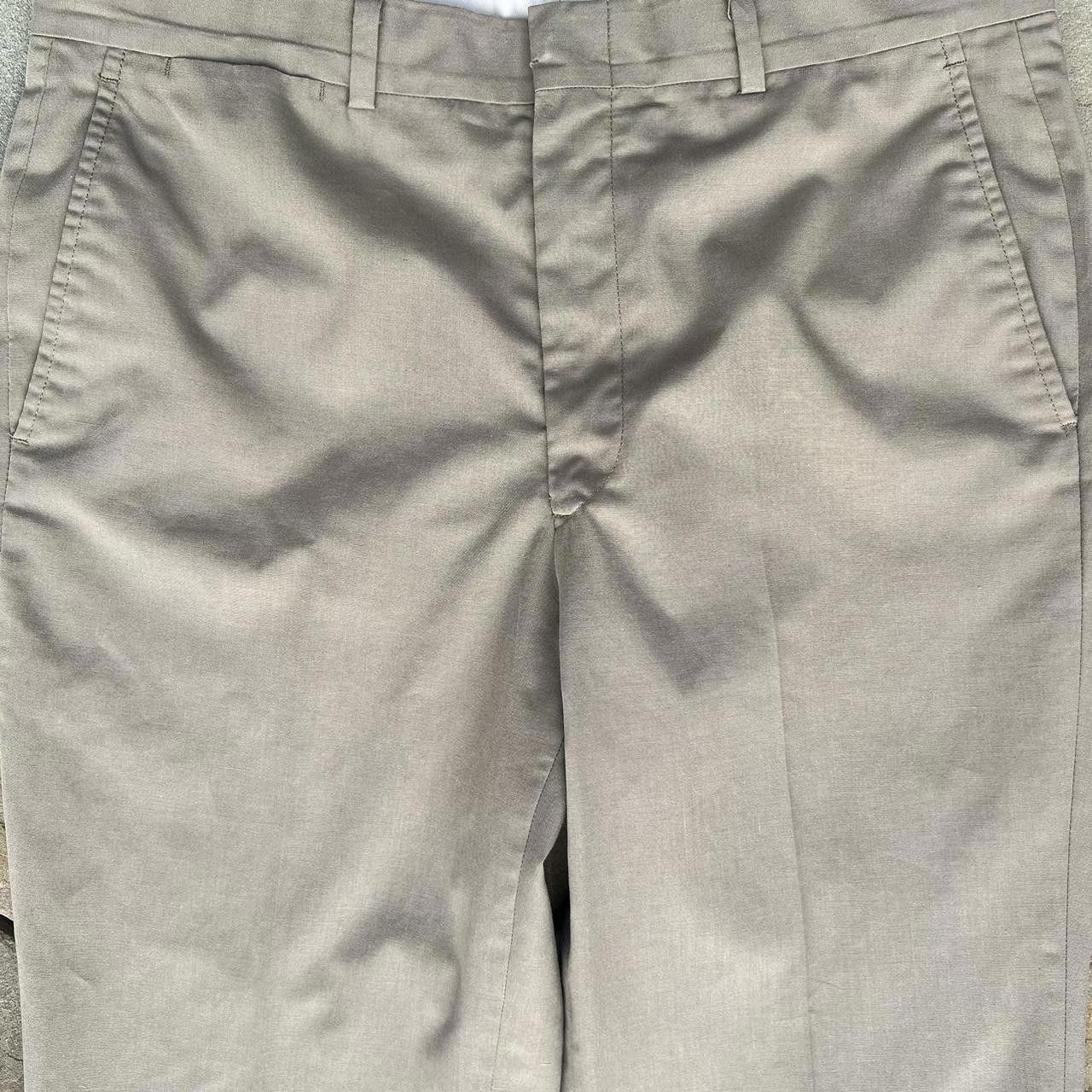 Vintage Vintage 90s Tailored Flat Front Khaki Dress Pants Size 42R - 2 Thumbnail