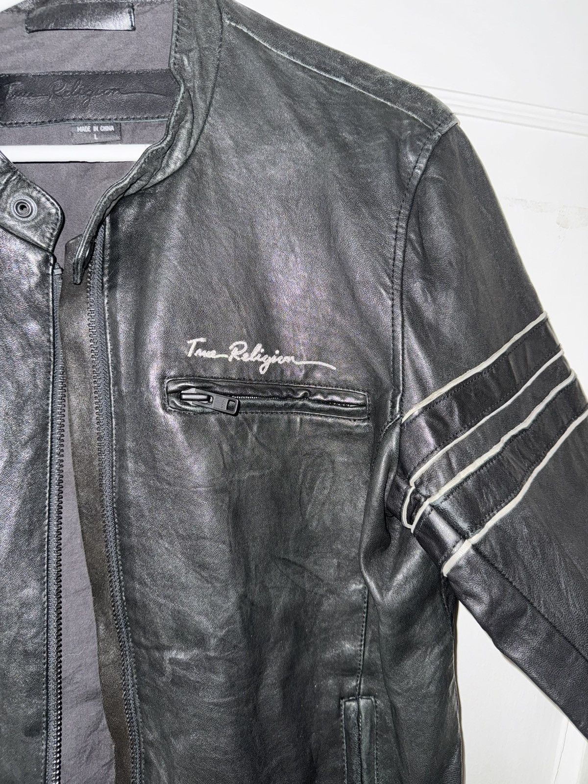 True Religion True Religion Leather Jacket Size US L / EU 52-54 / 3 - 3 Thumbnail