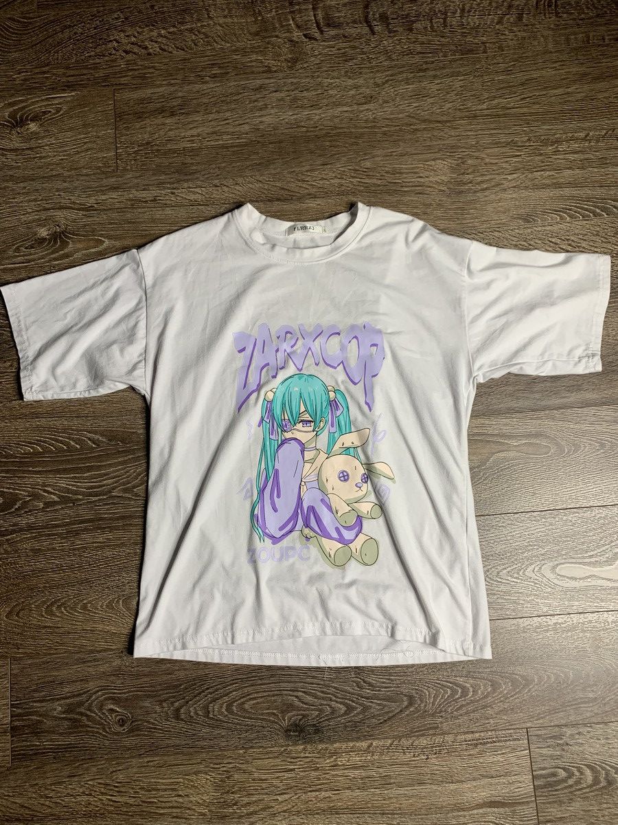 Japanese Brand × Vintage Zarxcop Anime Shirt in White Size US M / EU 48-50 / 2 - 1 Thumbnail