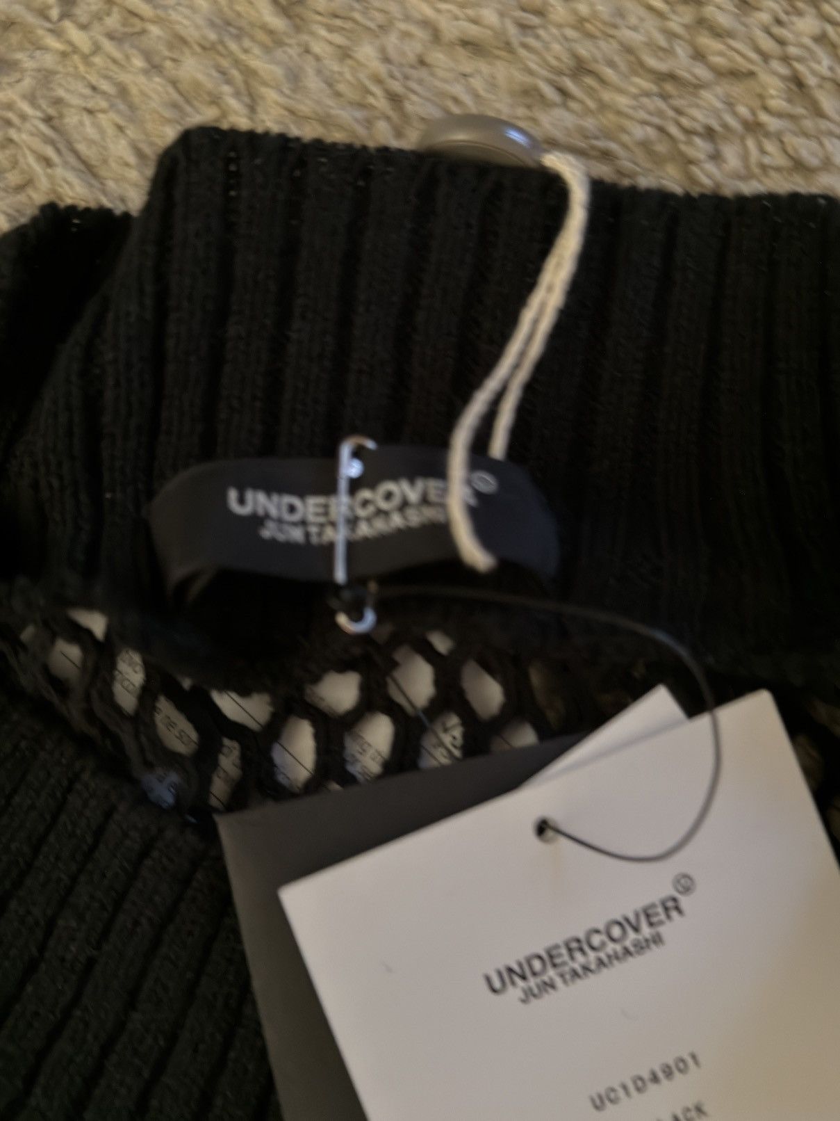 Undercover Undercover Black Knit Mesh Cropped Boxy Sweatshirt size 3 Size US M / EU 48-50 / 2 - 5 Thumbnail