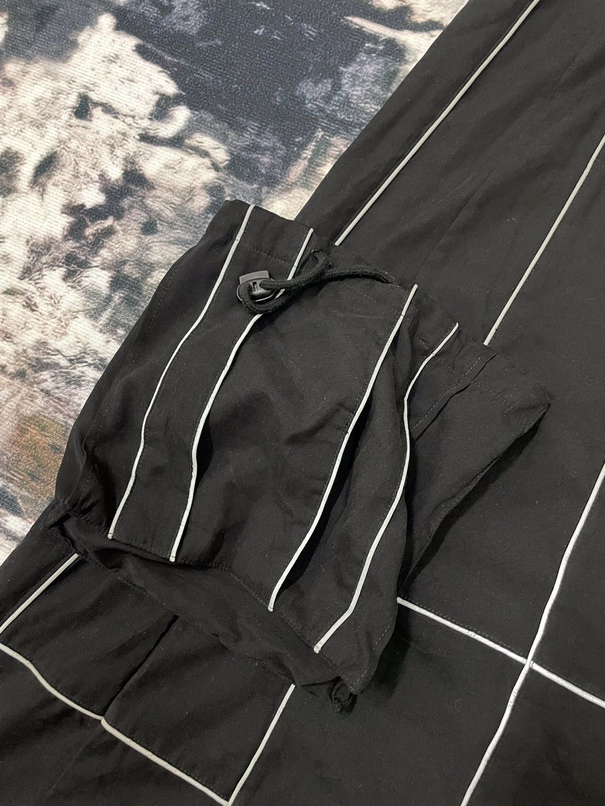 Japanese Brand VINTAGE Y2K ILLIG BONDAGE CARGO WIDE MAXI SKIRT Size 32" / US 10 / IT 46 - 6 Thumbnail