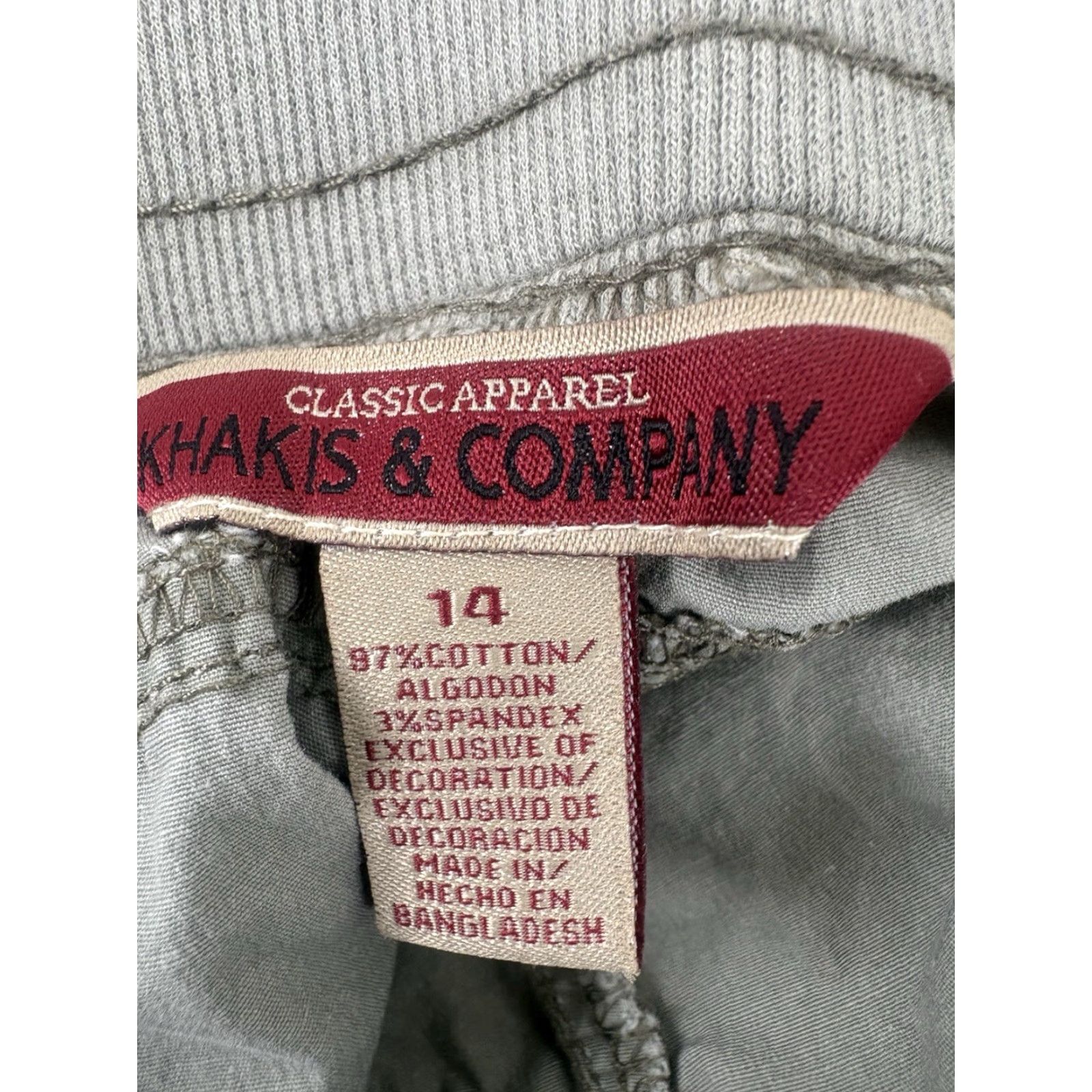 CO Khakis & Co Gray Drawstring Pull On Cuffed Pants Womens Size 14 Size 36" / US 14 / IT 50 - 7 Thumbnail