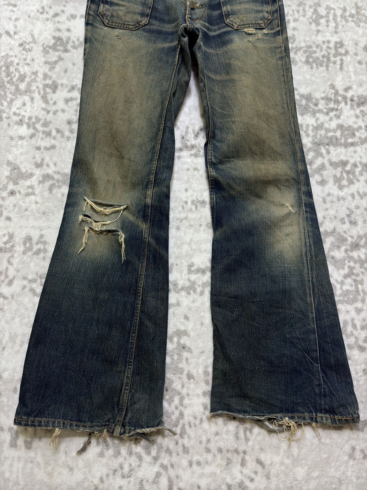 Vintage Vintage Wester Flared Bush Pant Distressed USA Workwear Size US 29 - 6 Thumbnail