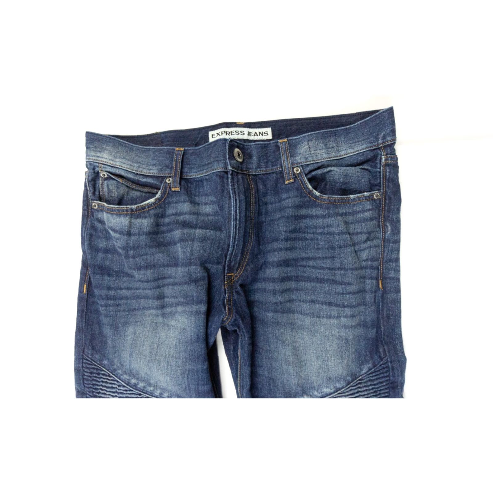 Express VINTAGE Express Slim Fit Alec Jeans Men 34x30 Blue Cotton Denim Tapered Casual Size US 34 / EU 50 - 2 Thumbnail