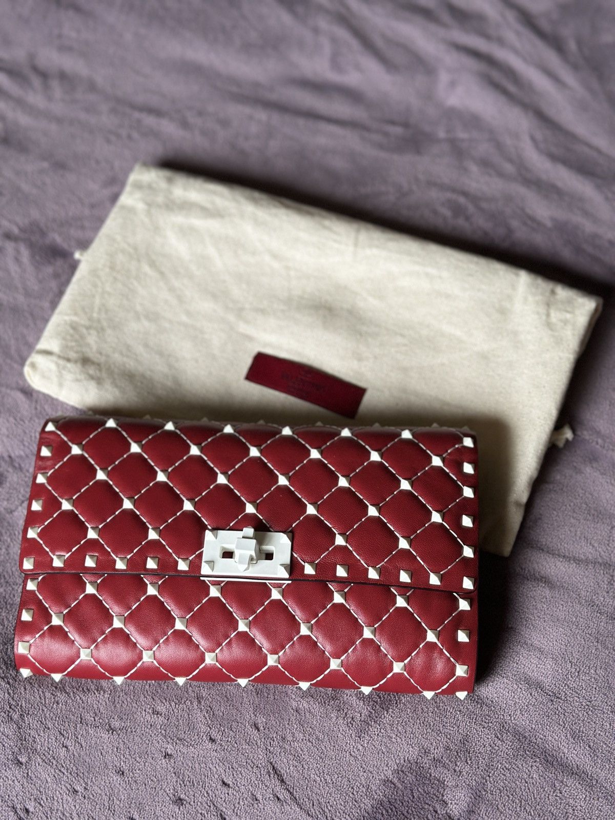 Valentino NEW Valentino Garavani Red Rockstud Spike Nappa Crossbody Size ONE SIZE - 1 Thumbnail