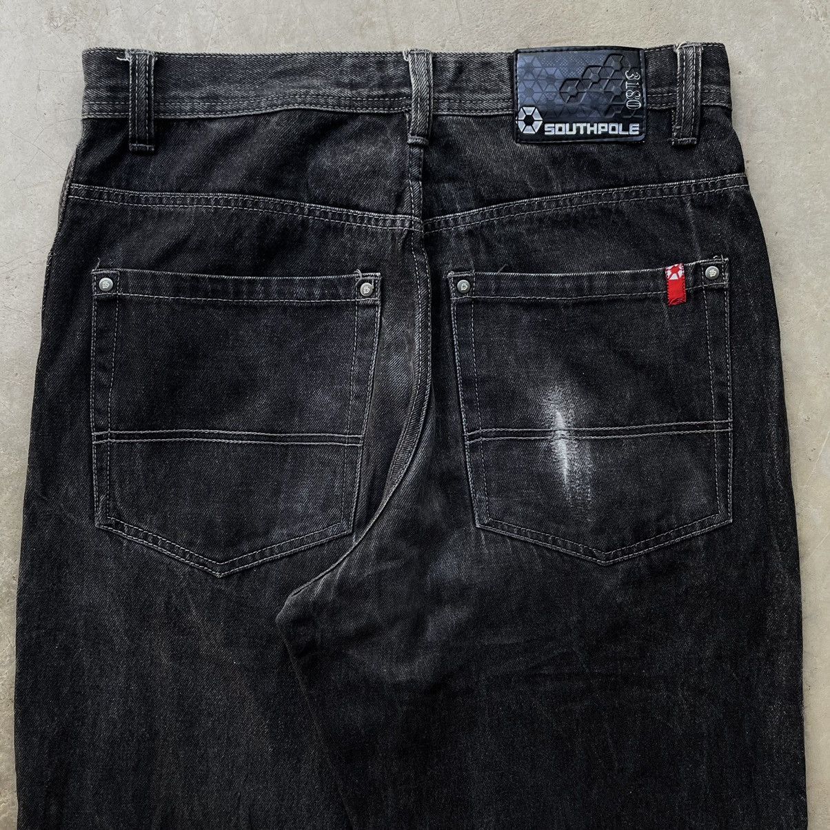 Southpole VINTAGE Y2K BAGGY SOUTHPOLE DISTRESSED HIPHOP SKATE JEANS Size US 35 - 13 Thumbnail