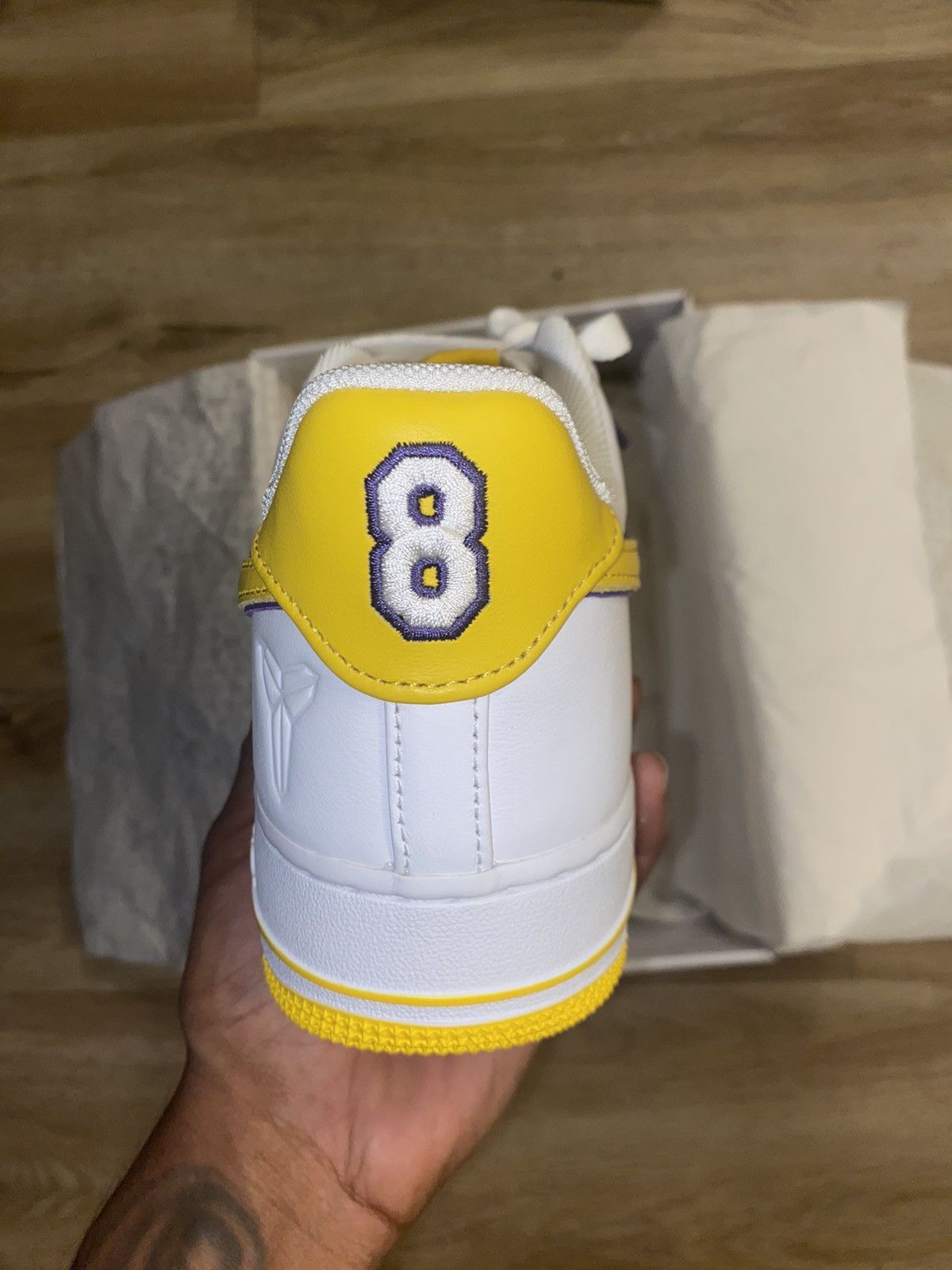 Nike Nike Air Force 1 Low Retro Qs “Kobe Bryant Lakers Home” Size US 9.5 / EU 42-43 - 2 Thumbnail