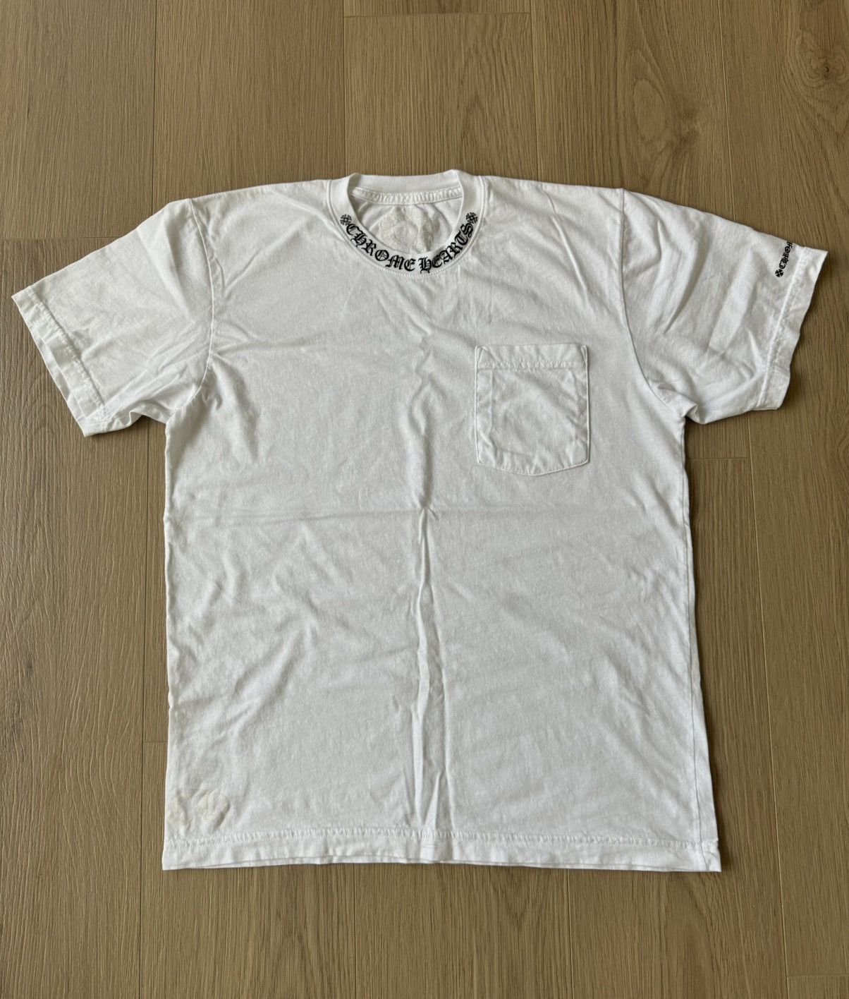 Chrome Hearts Neck Logo Pocket T Shirt Size Medium Used